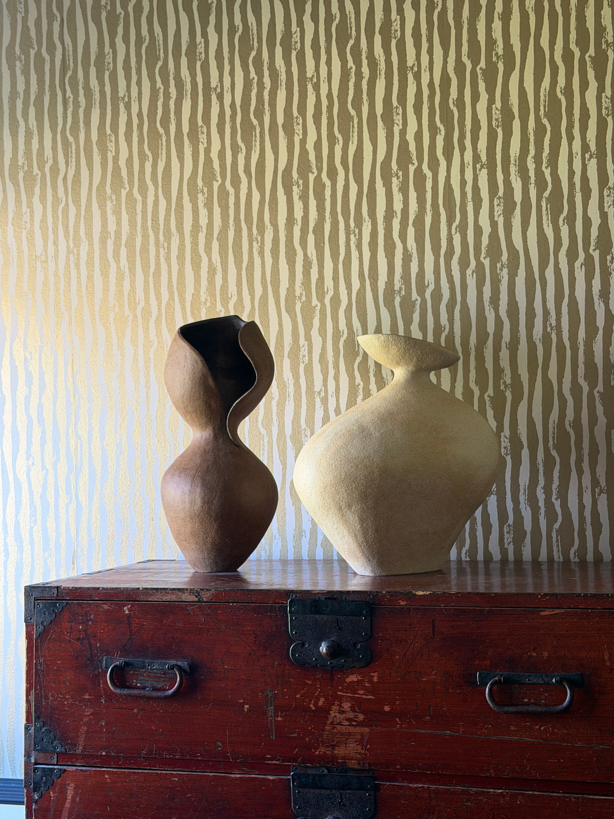 Sculptural Vase in Ceramic | Japandi Style Ceramic Sculpture — view 10