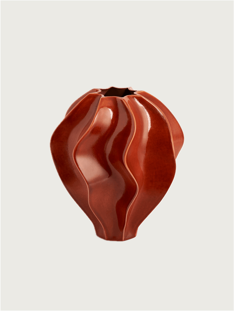Douro Vase - Paprika - Medium by Lobjet | The Oblist — handcrafted ceramic, rich paprika color