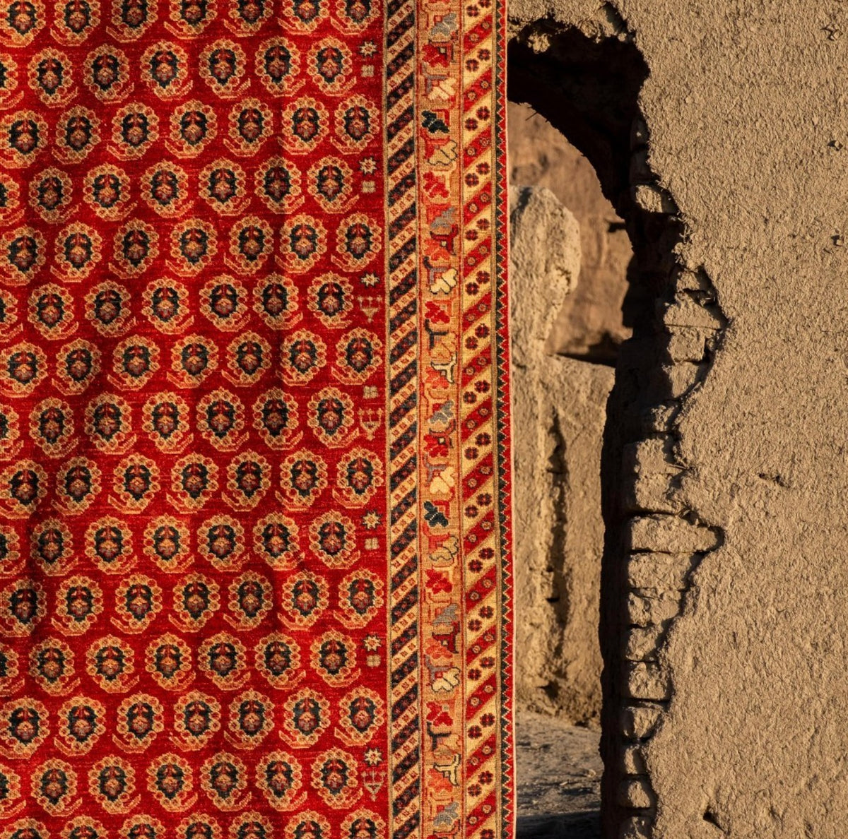 Boteh Hand-knotted rug — close-up