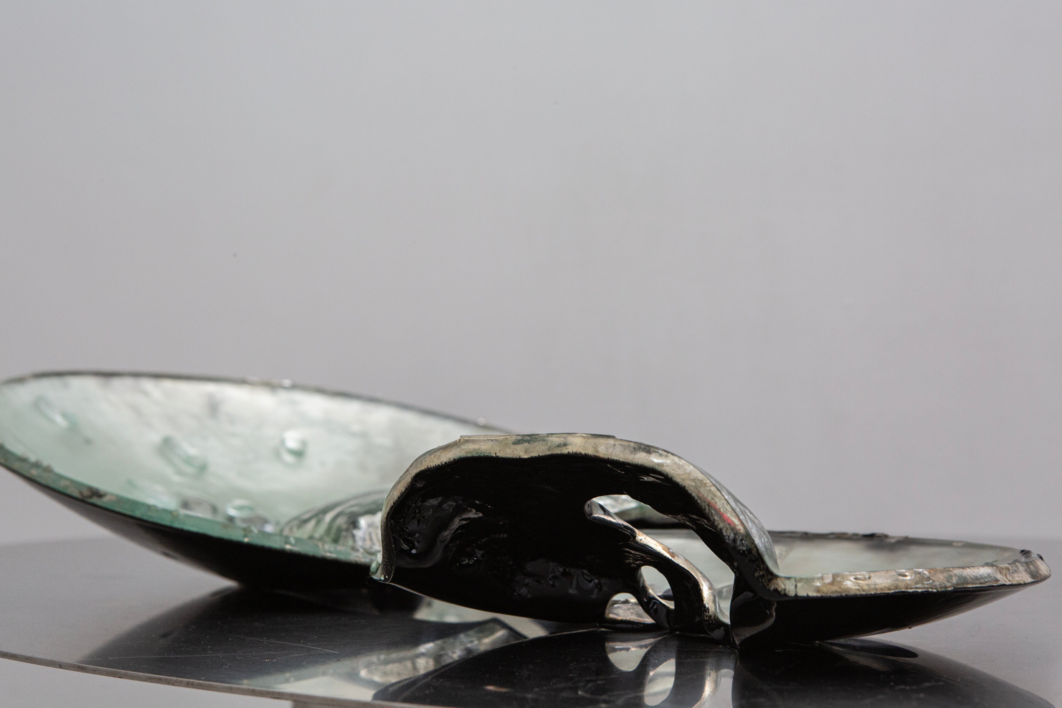 ‘Lunar Fantasies’ Sculptural Glass Centrepiece Diptych — in context