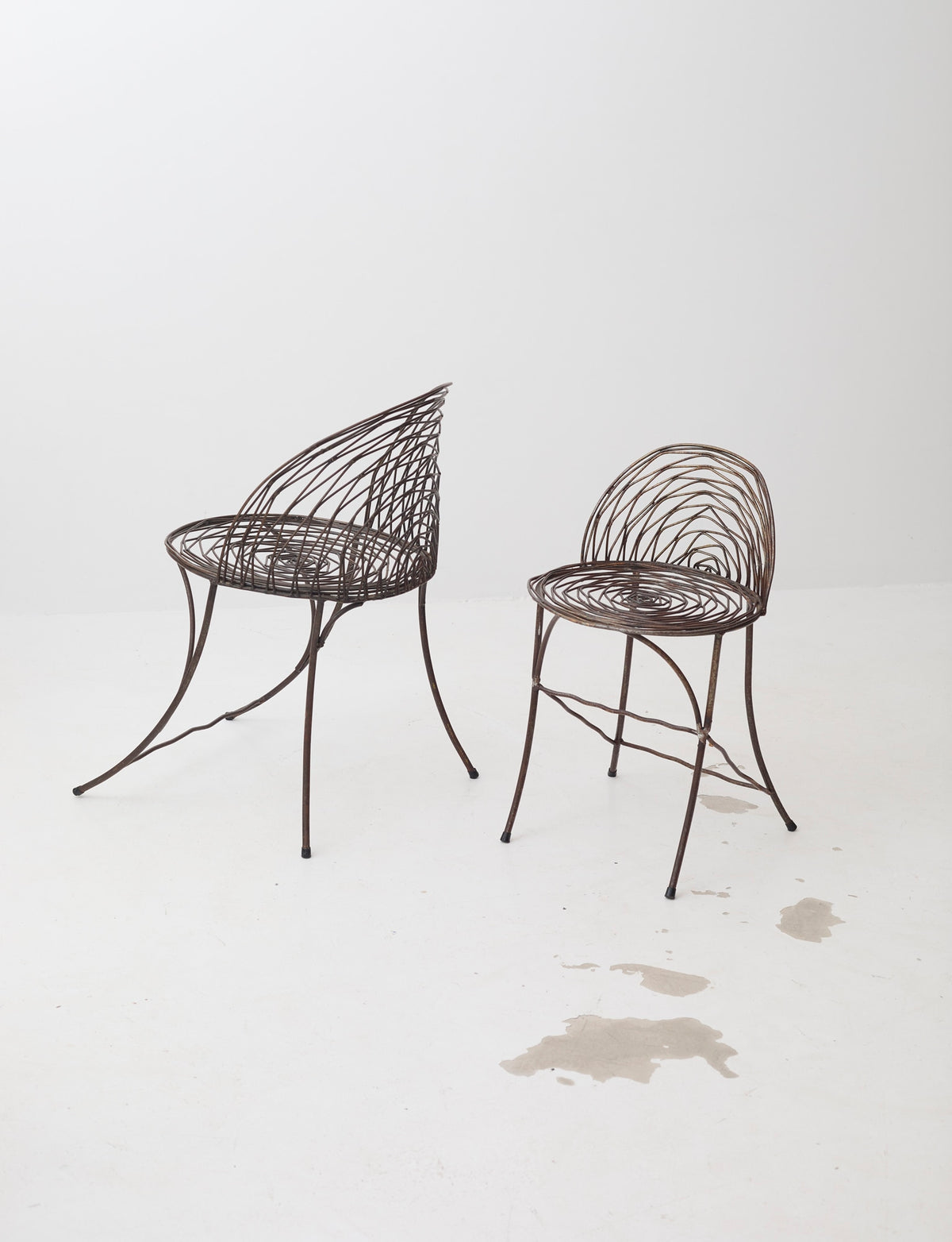 French 20th Century wrought iron chair — view 9