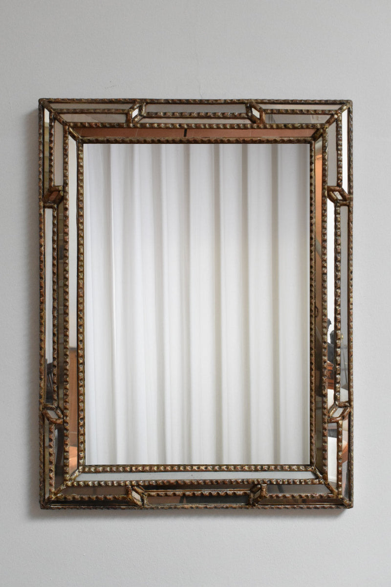 Giltwood and Patinated-wood Mirror, 1940s by Barracuda Interiors | The Oblist — vintage giltwood frame