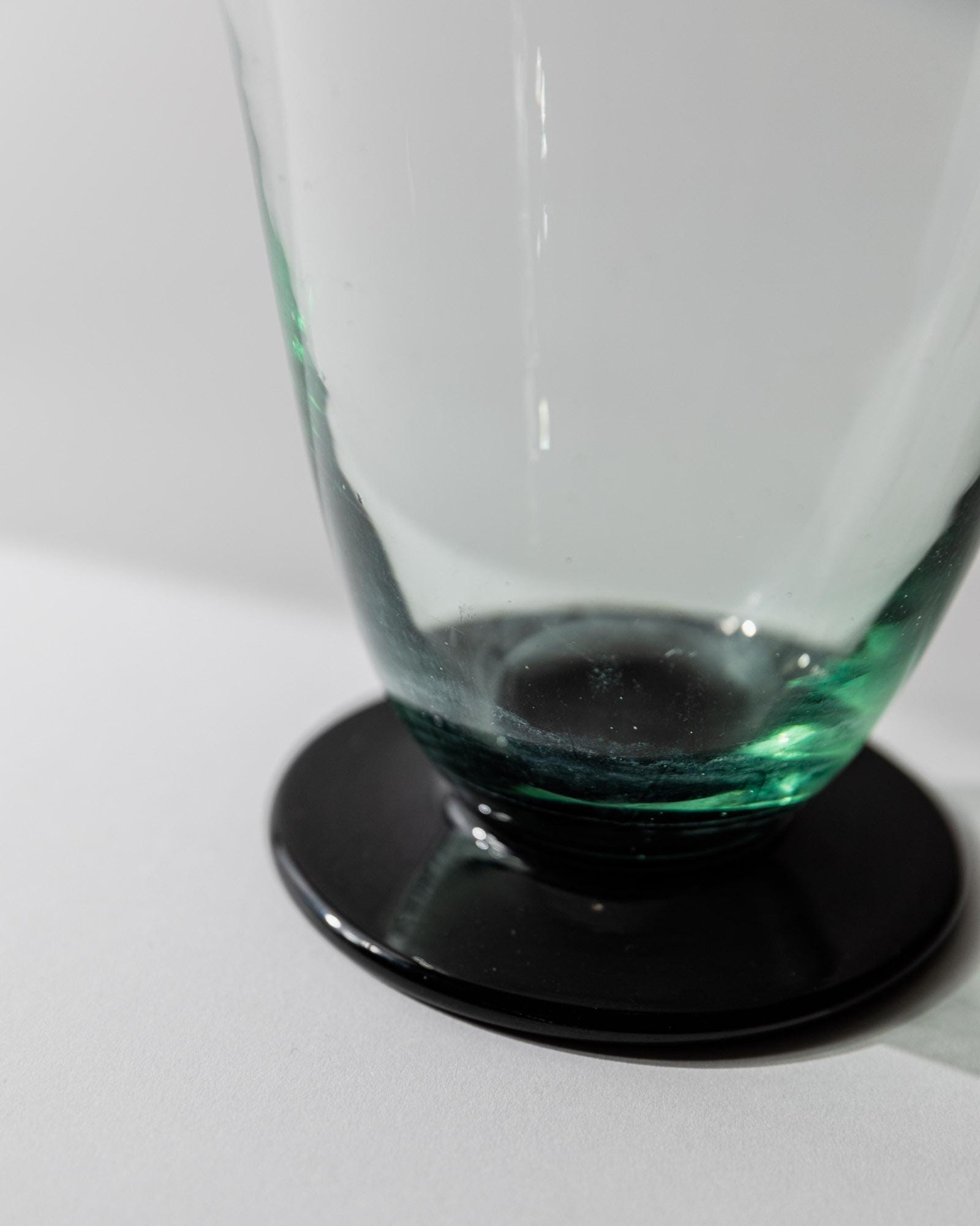 1960s Murano Glass Decanter — back view showing green glass base