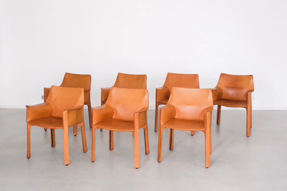 Cab 413 by Mario Bellini for Cassina — Set of 7 by Simply About Design | The Oblist