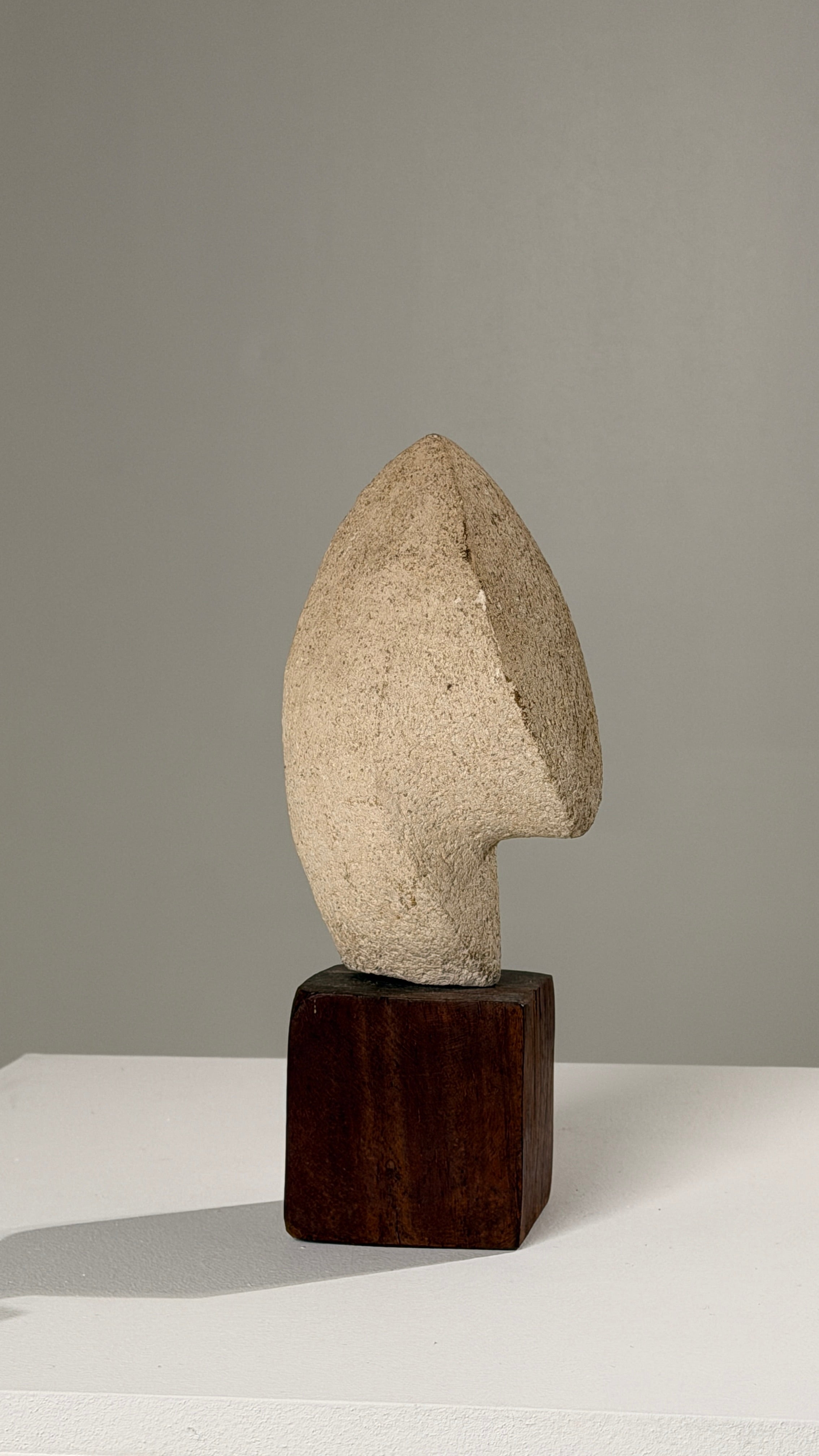 Stone Sculpture on Base, Anonymous Artist, France, circa 1950.