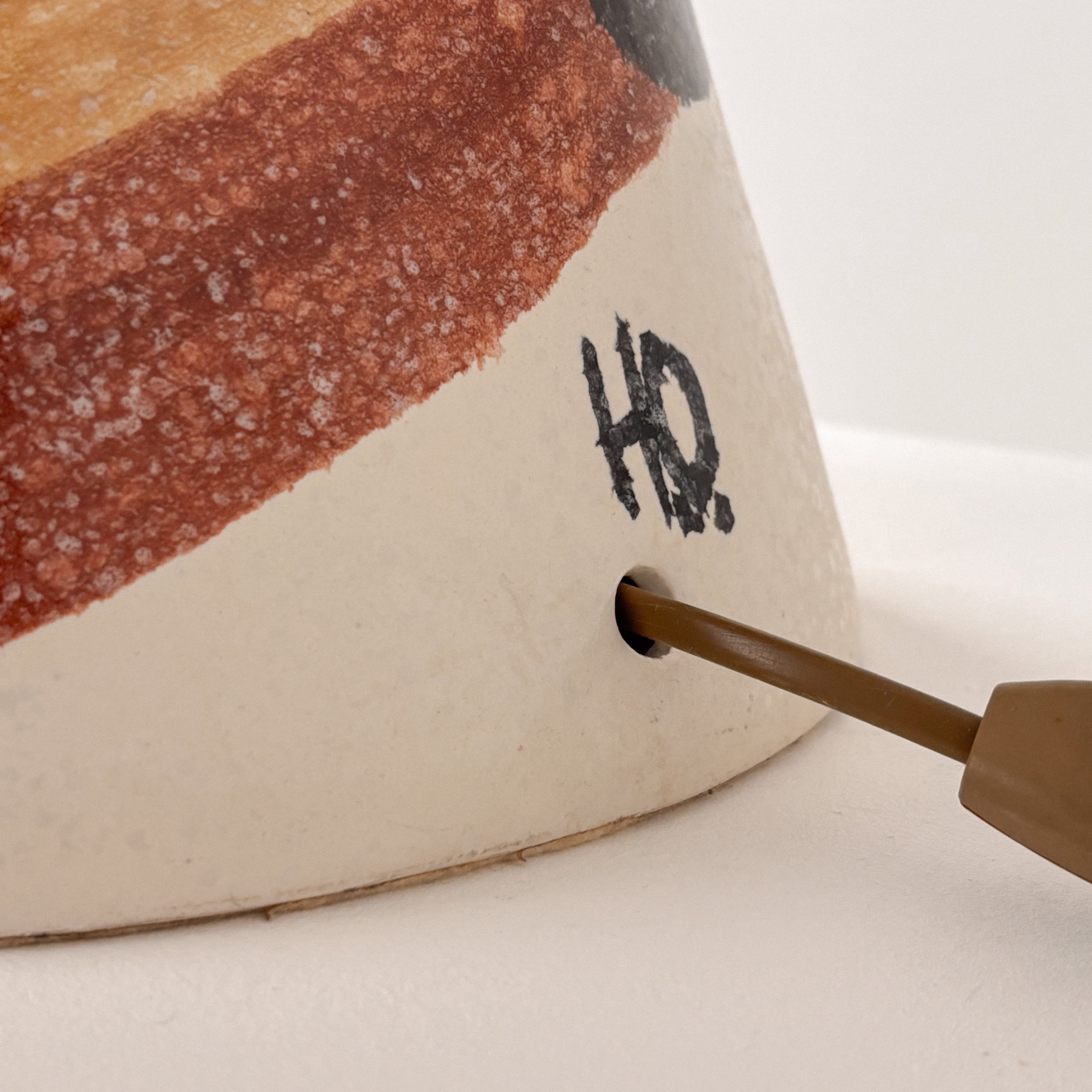 Grande Lampe en Céramique signée “HO”, années 1960