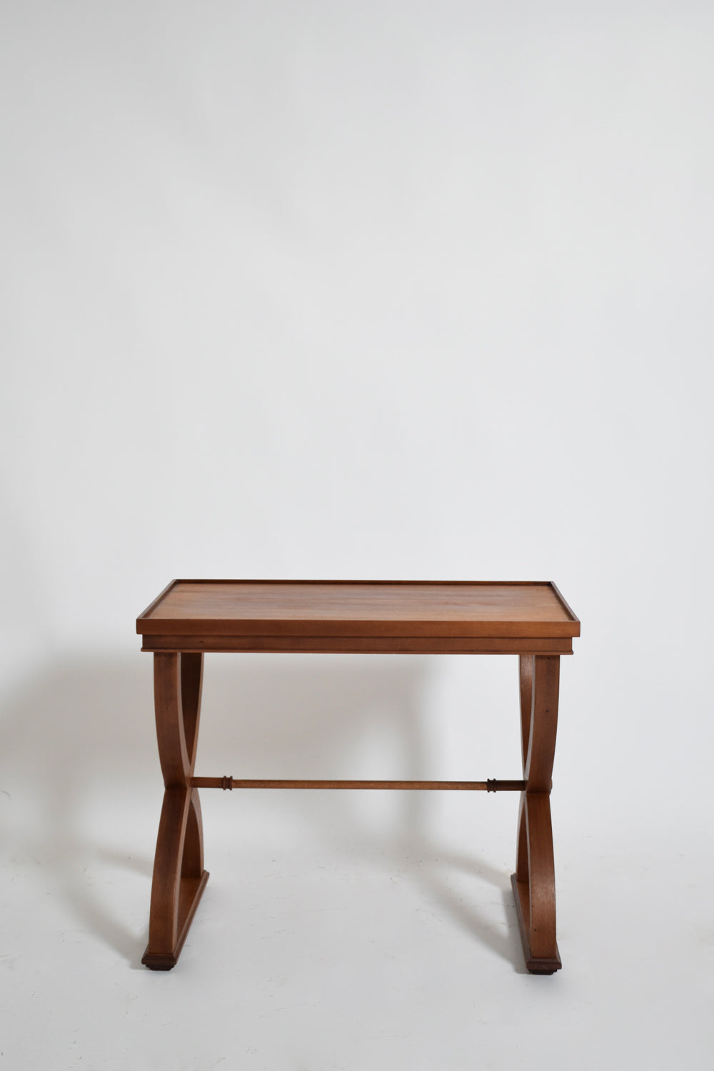 Curule neoclassical side table, 1940s — detail view