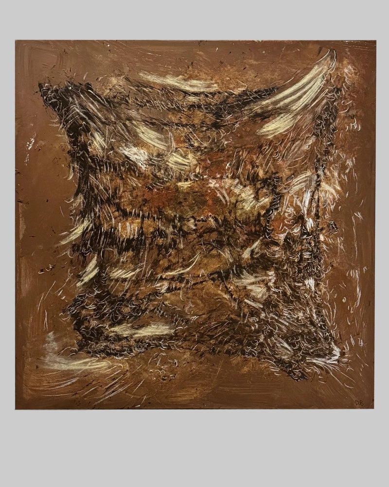 Sweeping under the rug painting on canvas by Dovile Bernotaite | The Oblist