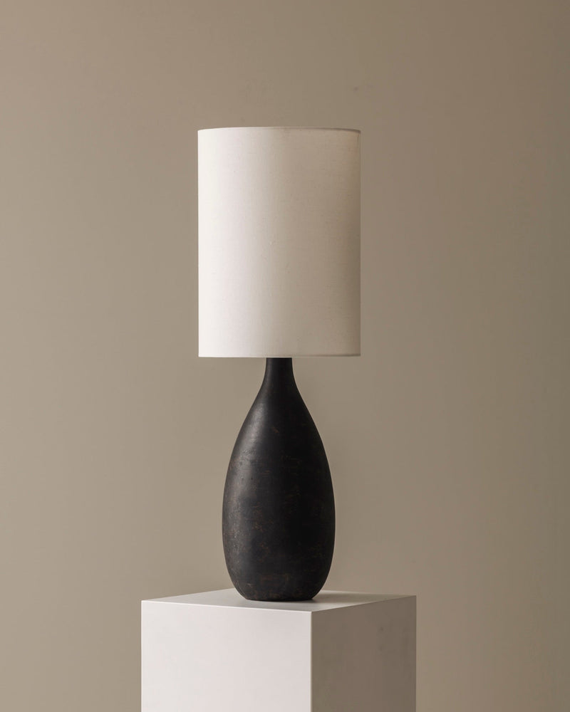 Sculptural Ceramic Table Lamp from Sweden, 1960s by Modern Living | The Oblist — black ceramic, modern design