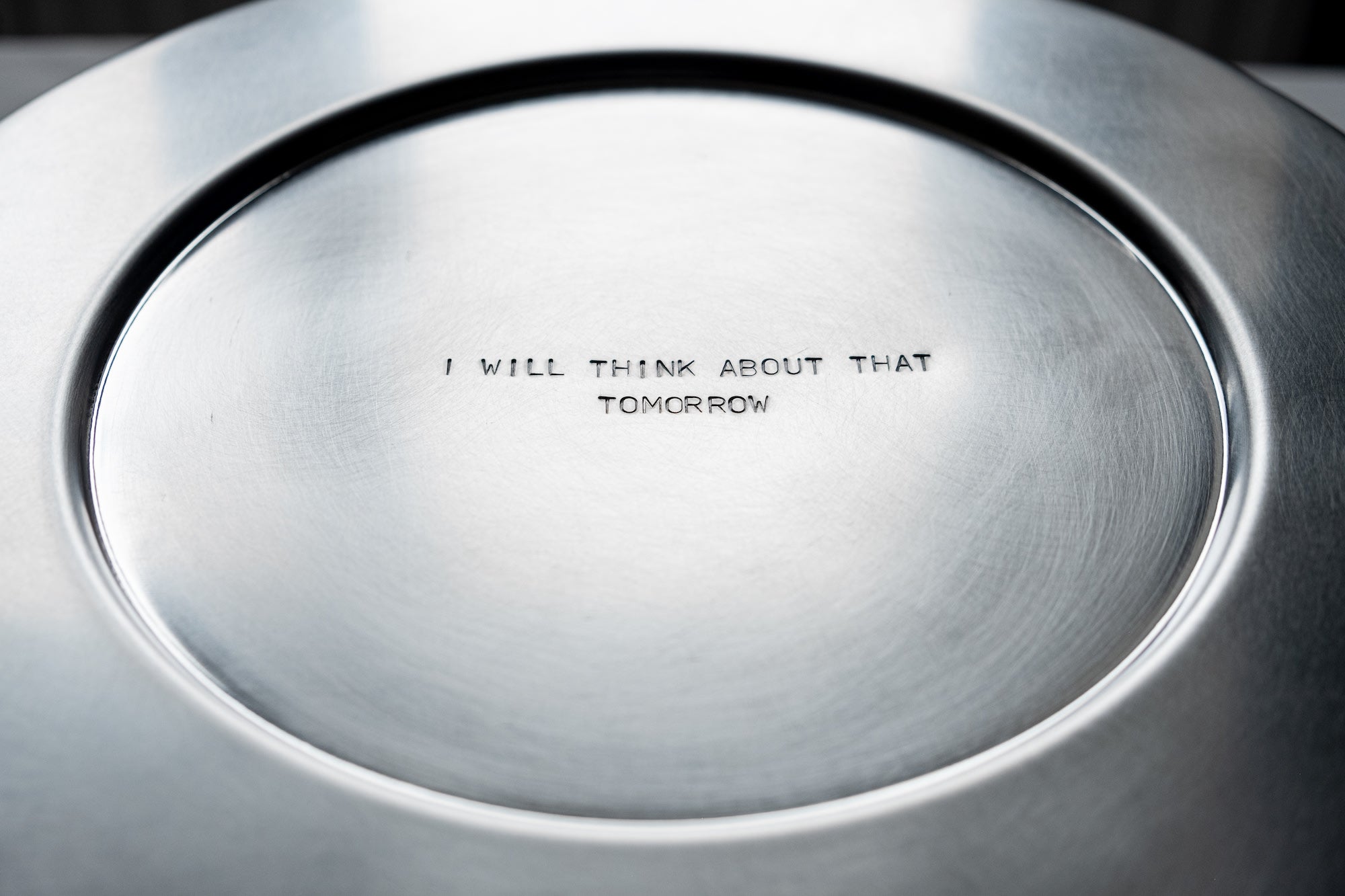 TRACES — Stainless Steel Plates — detail view