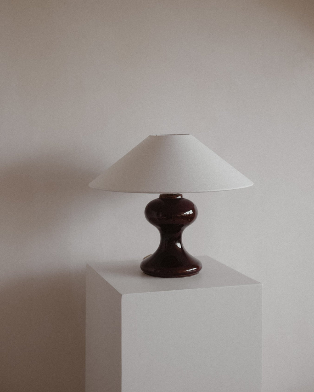 The Cordovan Hourglass Ceramic Table Lamp by septembre studios | The Oblist