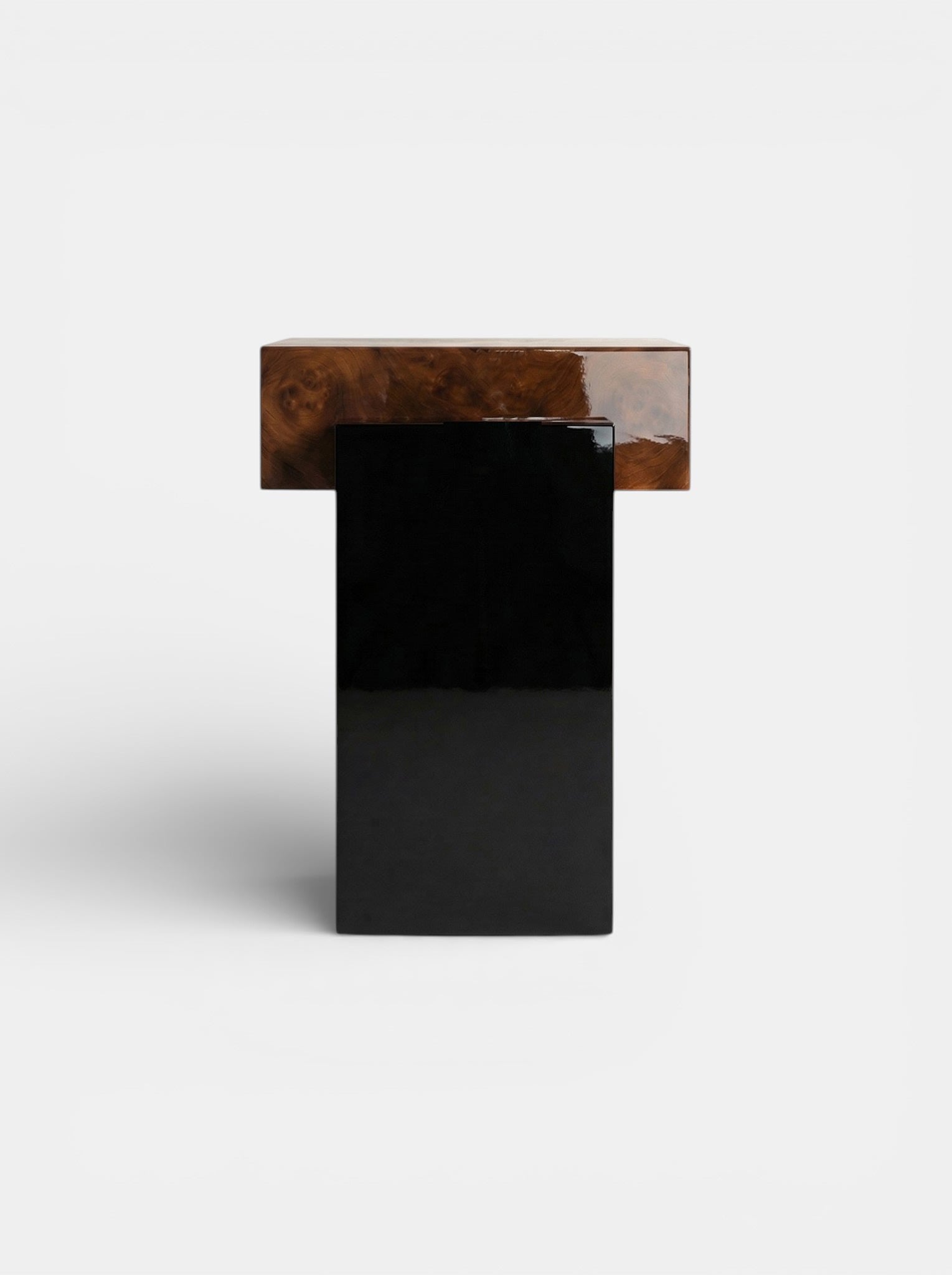 Gaia Burl Wood And Black Lacquered — side angle