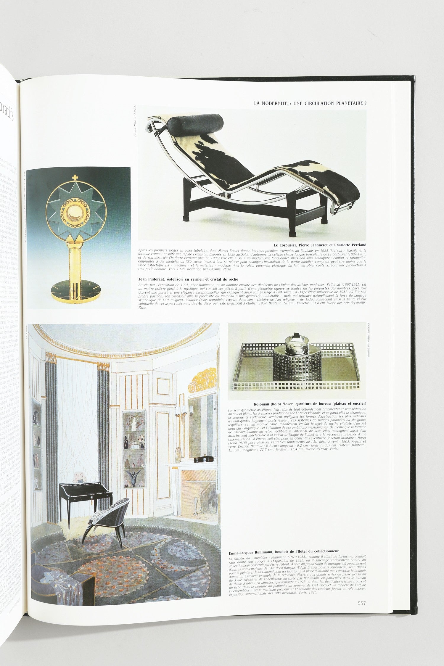 Le Grand Atlas de L’art Book Set — open on a white table showing interior designs