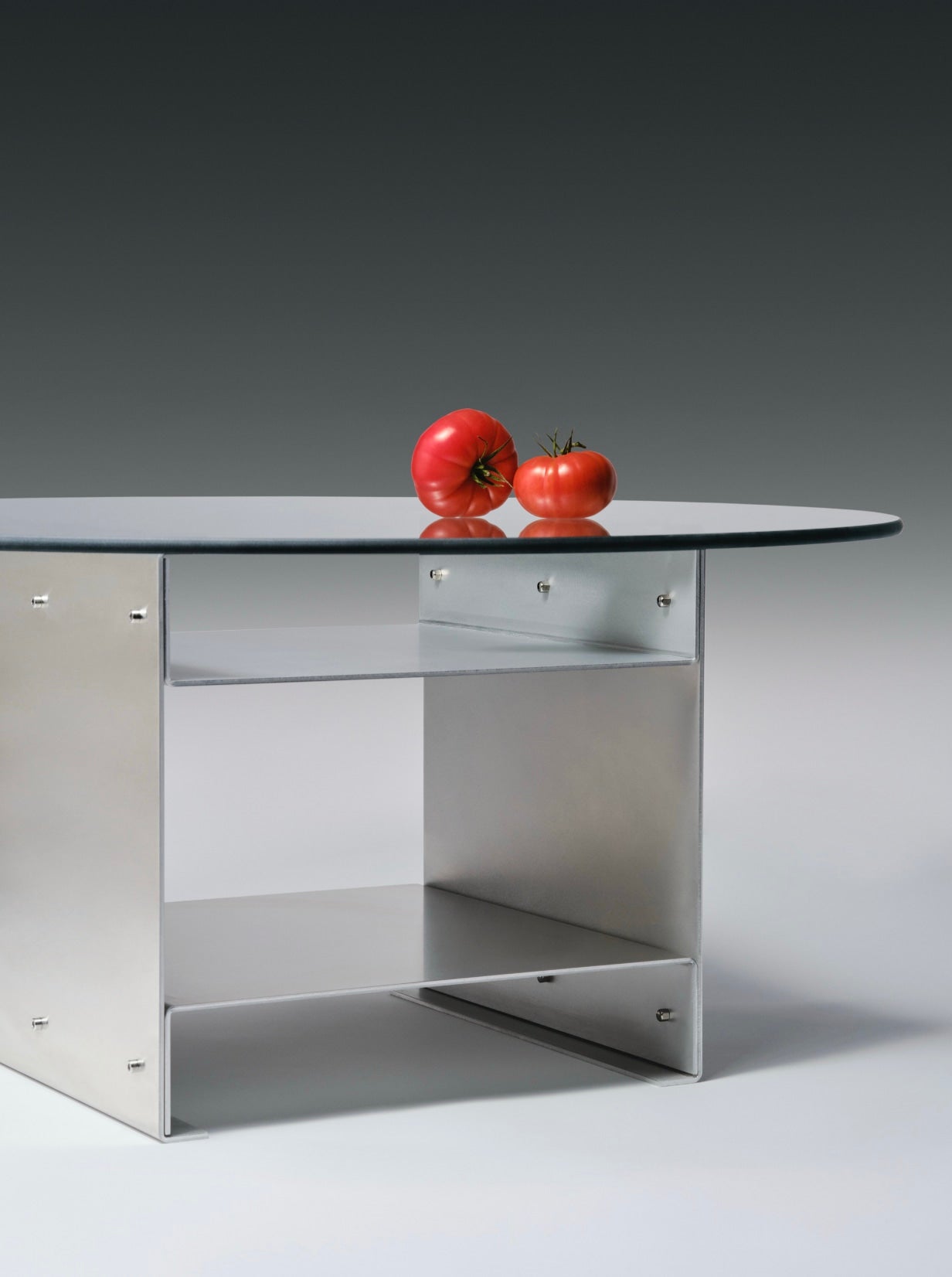 Glass Wing Table — lifestyle setting