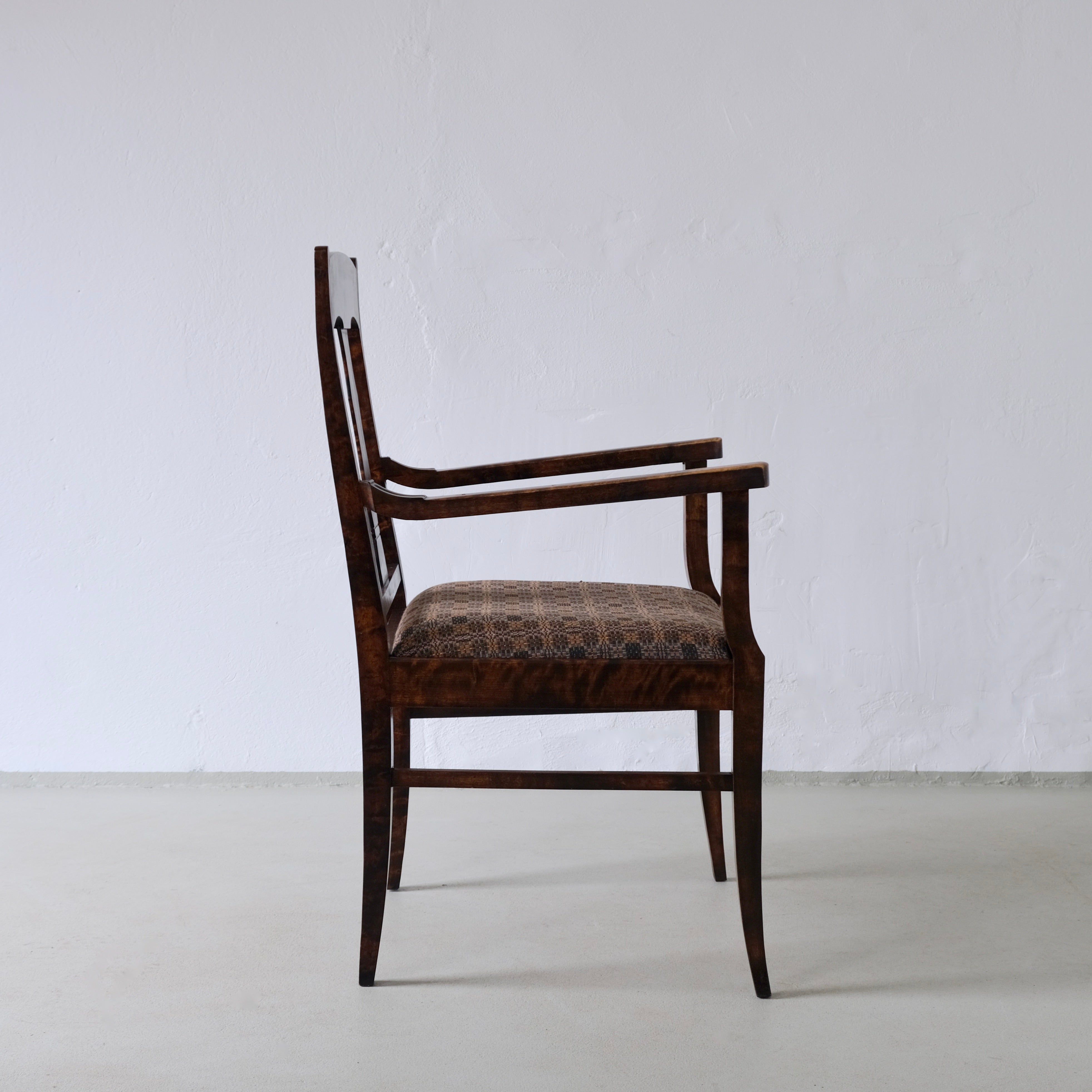 Biedermeier Satin Birch Armchairs | Sweden | Set of 2 — alternate view