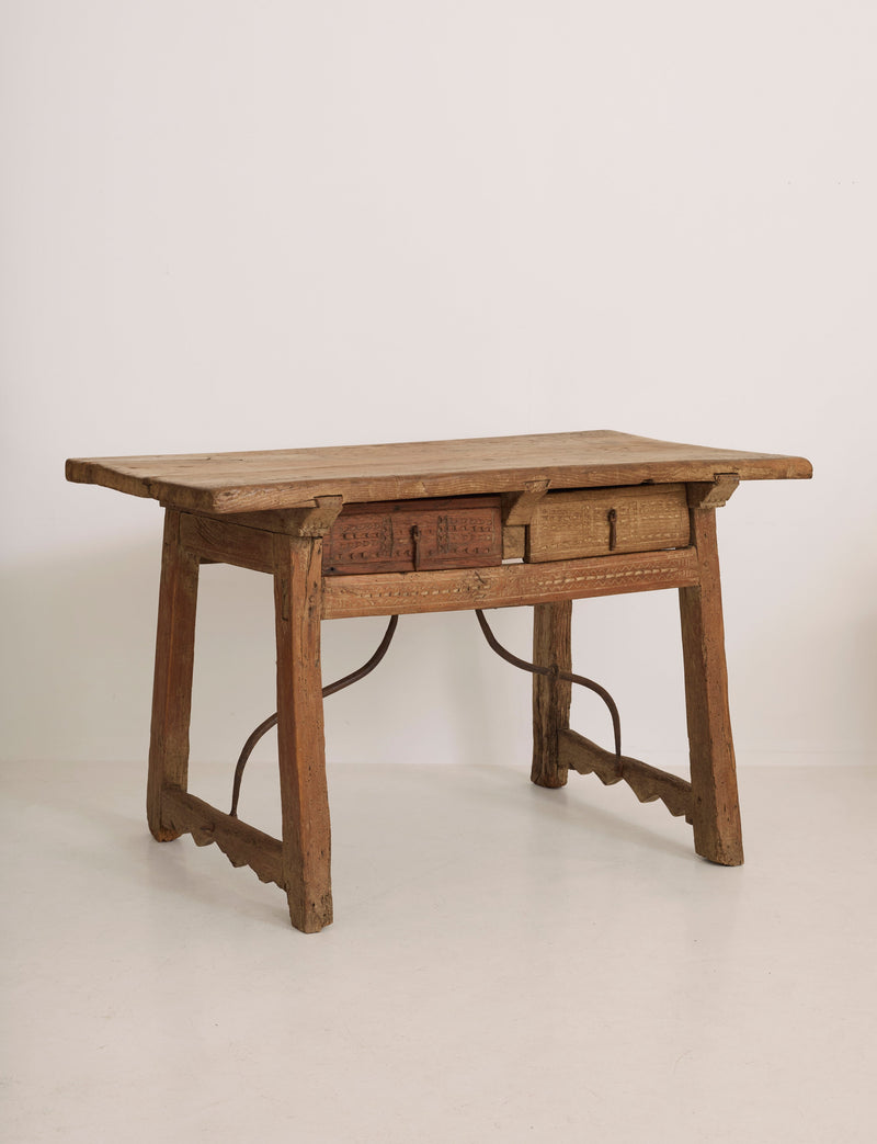 Spanish Folk Vernacular Table From The 17th Century by DIG IN JAPAN | The Oblist — handcrafted wood, rustic finish