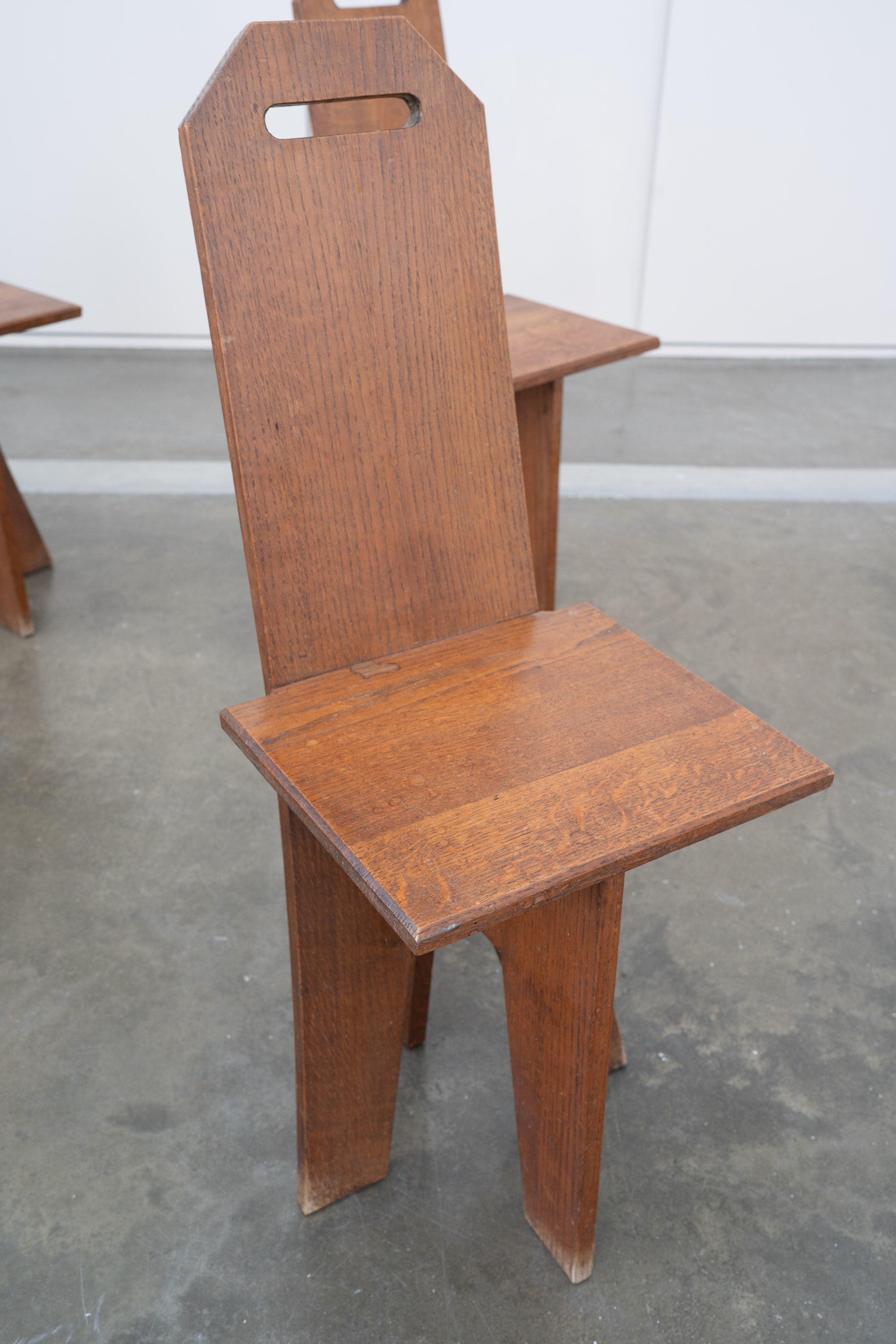 Architectural Brutalist Vernacular Oak Chair (1 of 5) — additional view