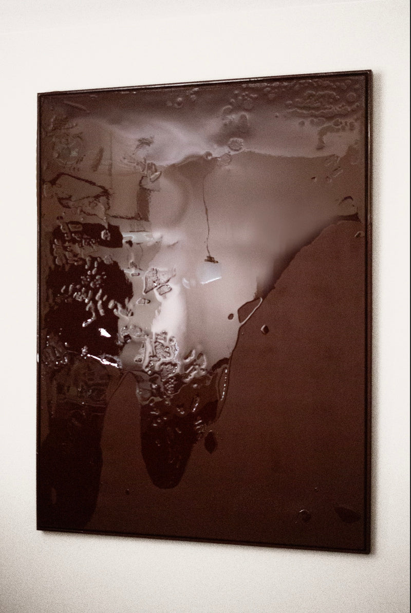 Red Flux - Painting — close-up of glossy red surface texture