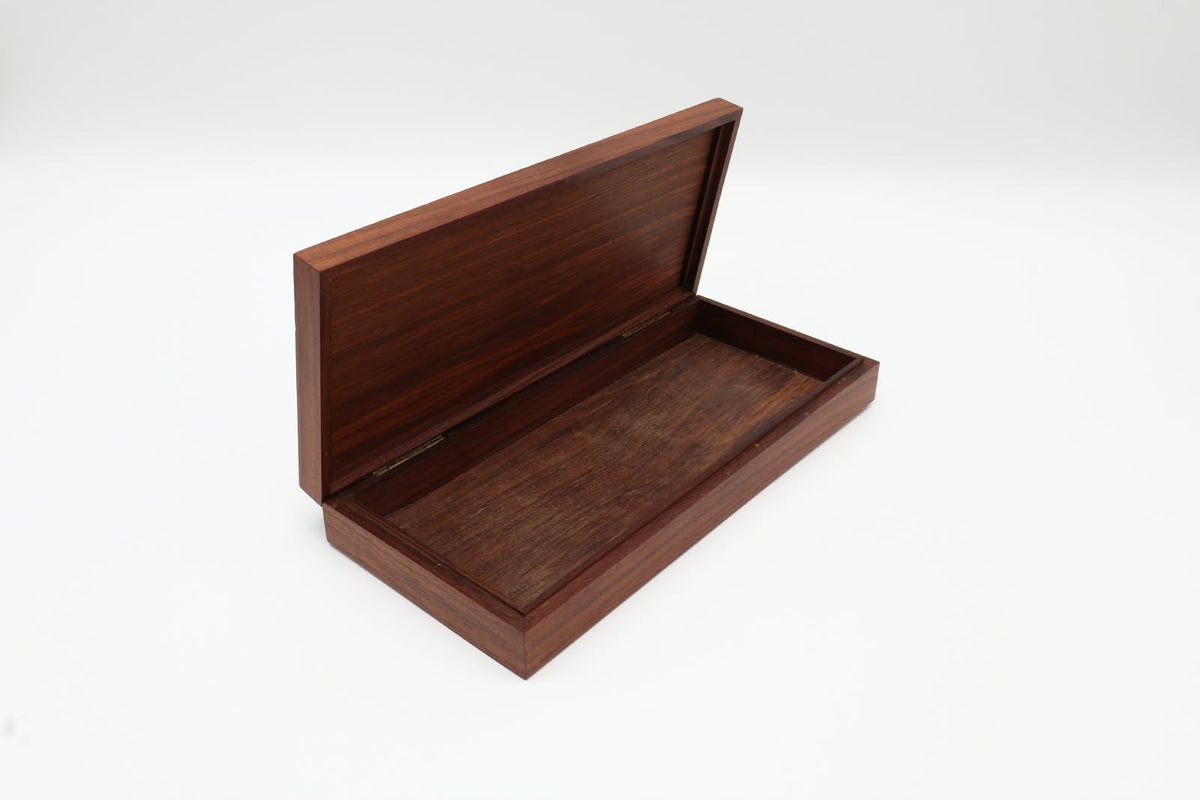 Ottaviani Mid-Century Silver & Enamel Rosewood Box – Italy (c. 1960) — detail view
