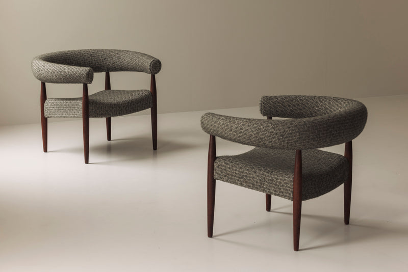 Very rare set of 'Ring Chairs' by Nanna and Jørgen Ditzel, Denmark 1958 — detail view