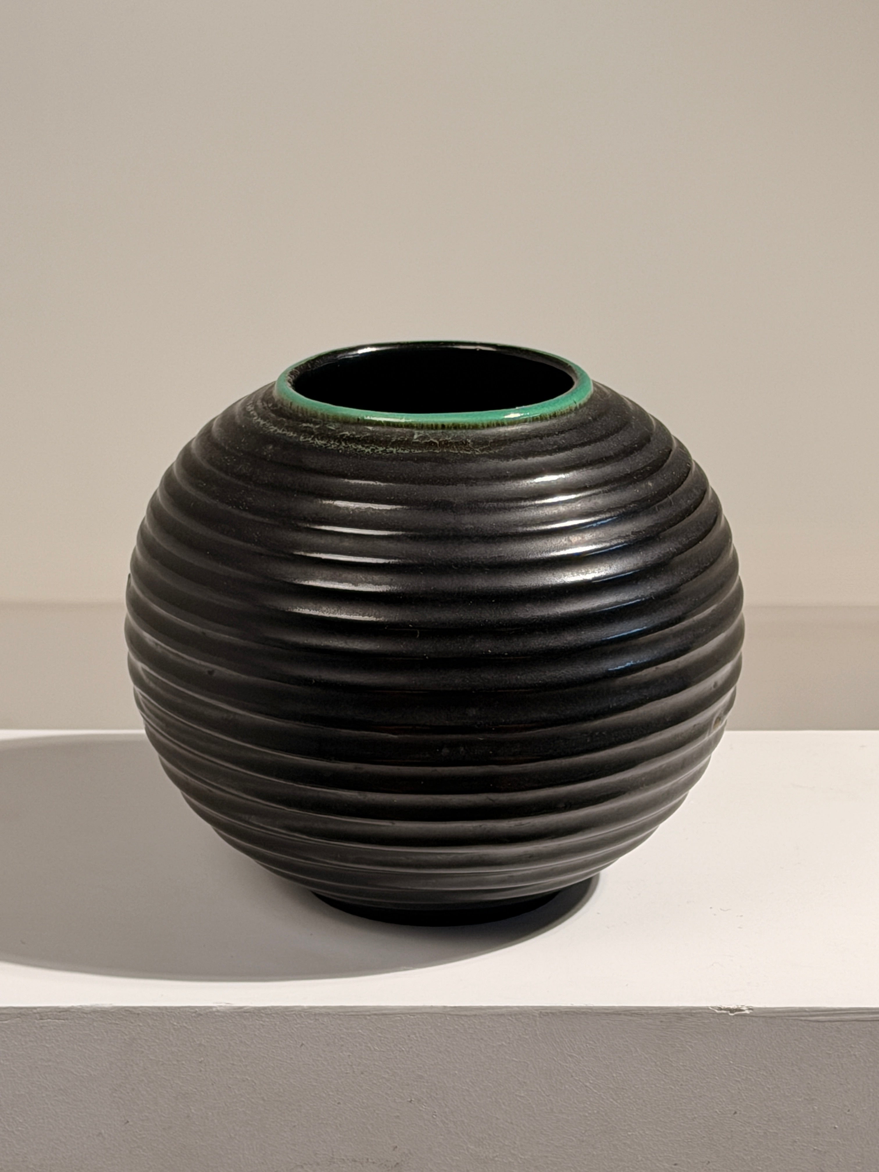 Art Deco ceramic vase, France, circa 1920.  — detail view