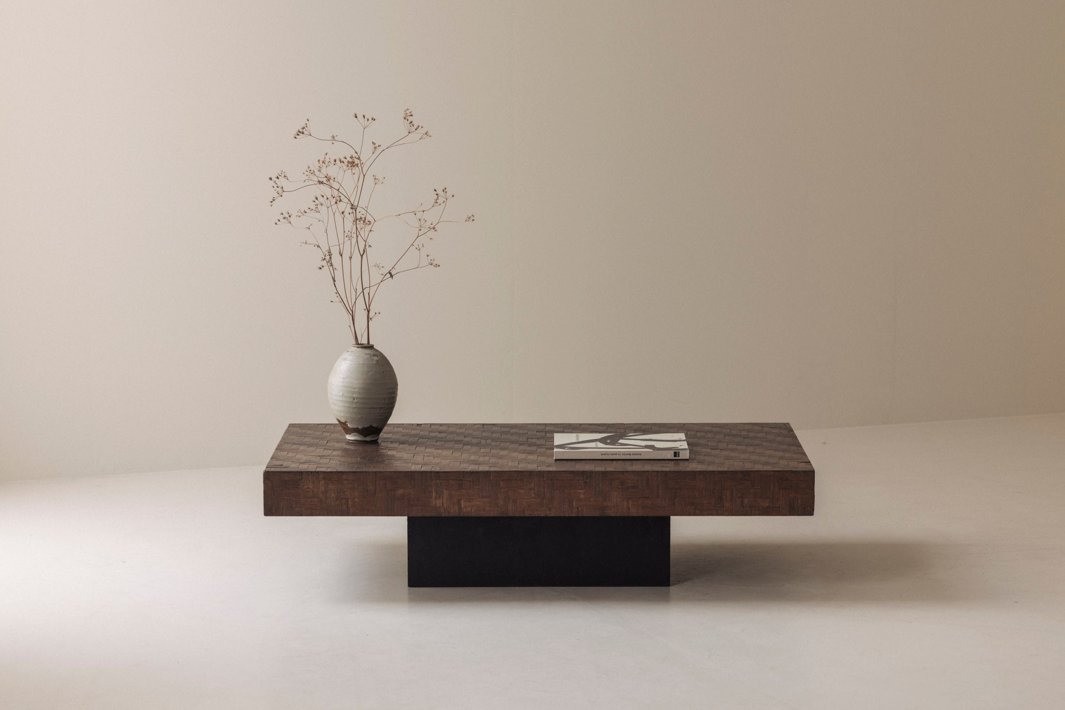 Rectangular Stained Bamboo Coffee Table, France 1960s by Modern Living | The Oblist