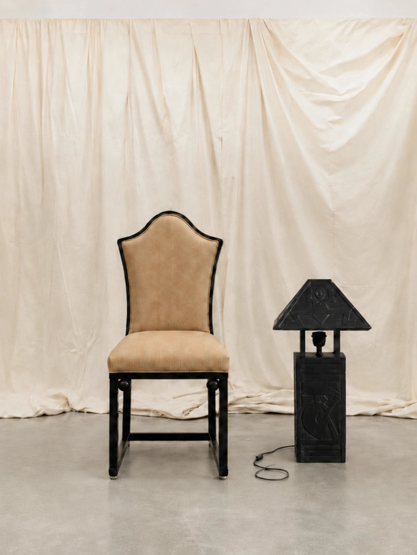 Vintage Table Lamps in Wood - 1970s African Collection — lifestyle setting