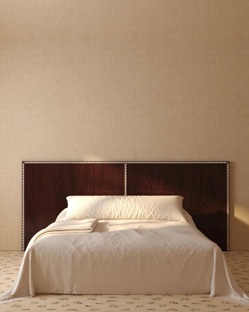 Aquarama Headboard in African Mahogany by Lemon | The Oblist — handcrafted dark wood design