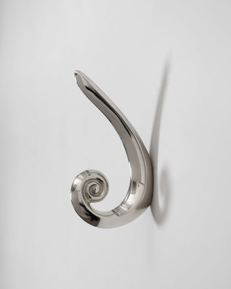 Noelle Hook - Titanium by Hein Studio | The Oblist — polished titanium finish