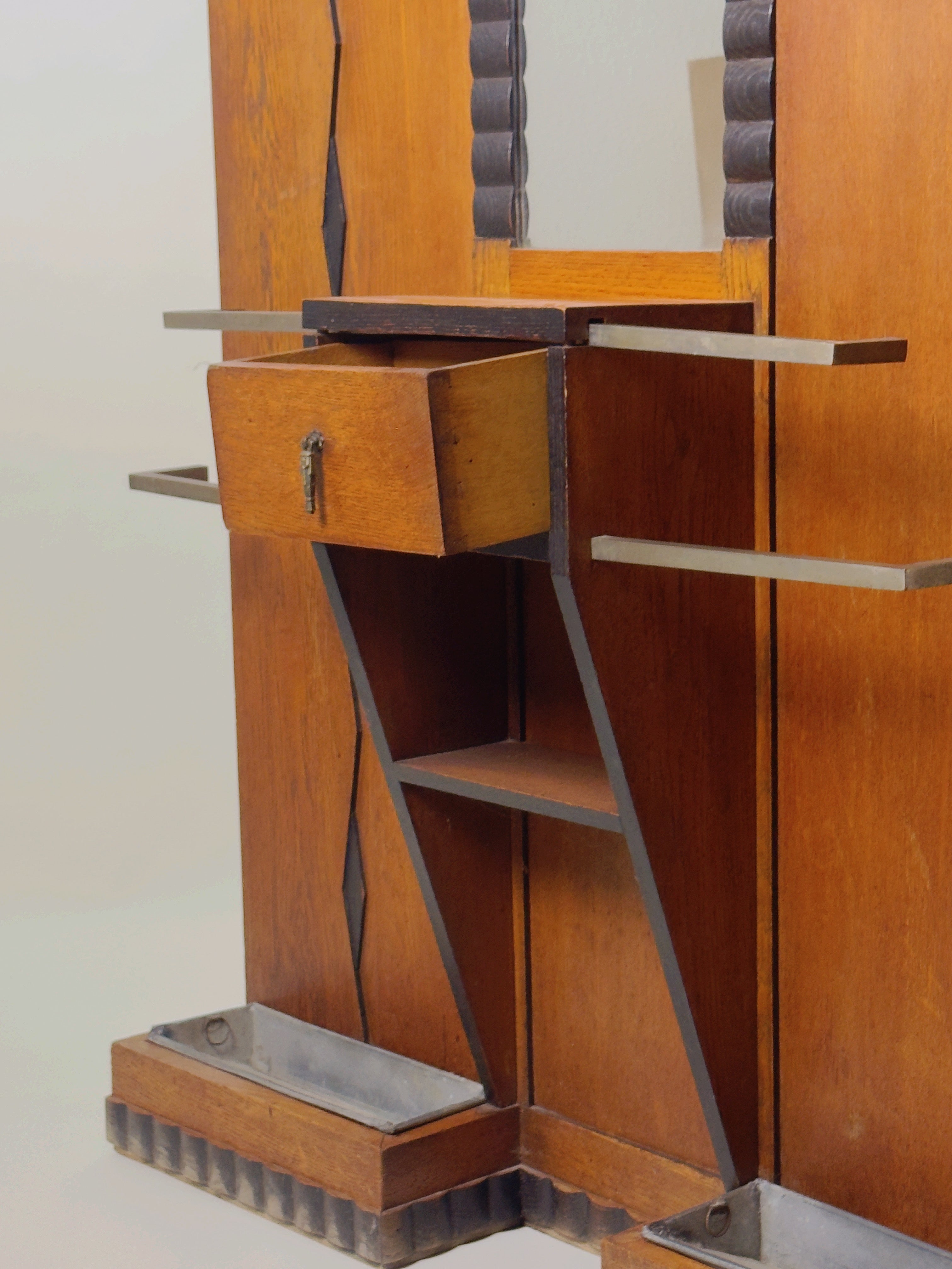 Monumental Illuminated Art Deco Entrance Stand, c.1930 — alternate view