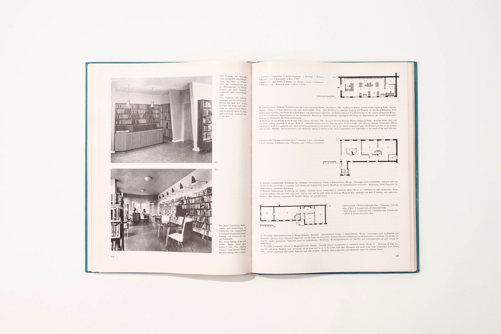 Büchereibau Public Library Building, Mevissen, 1958 Architecture and Interiors Books — lifestyle setting