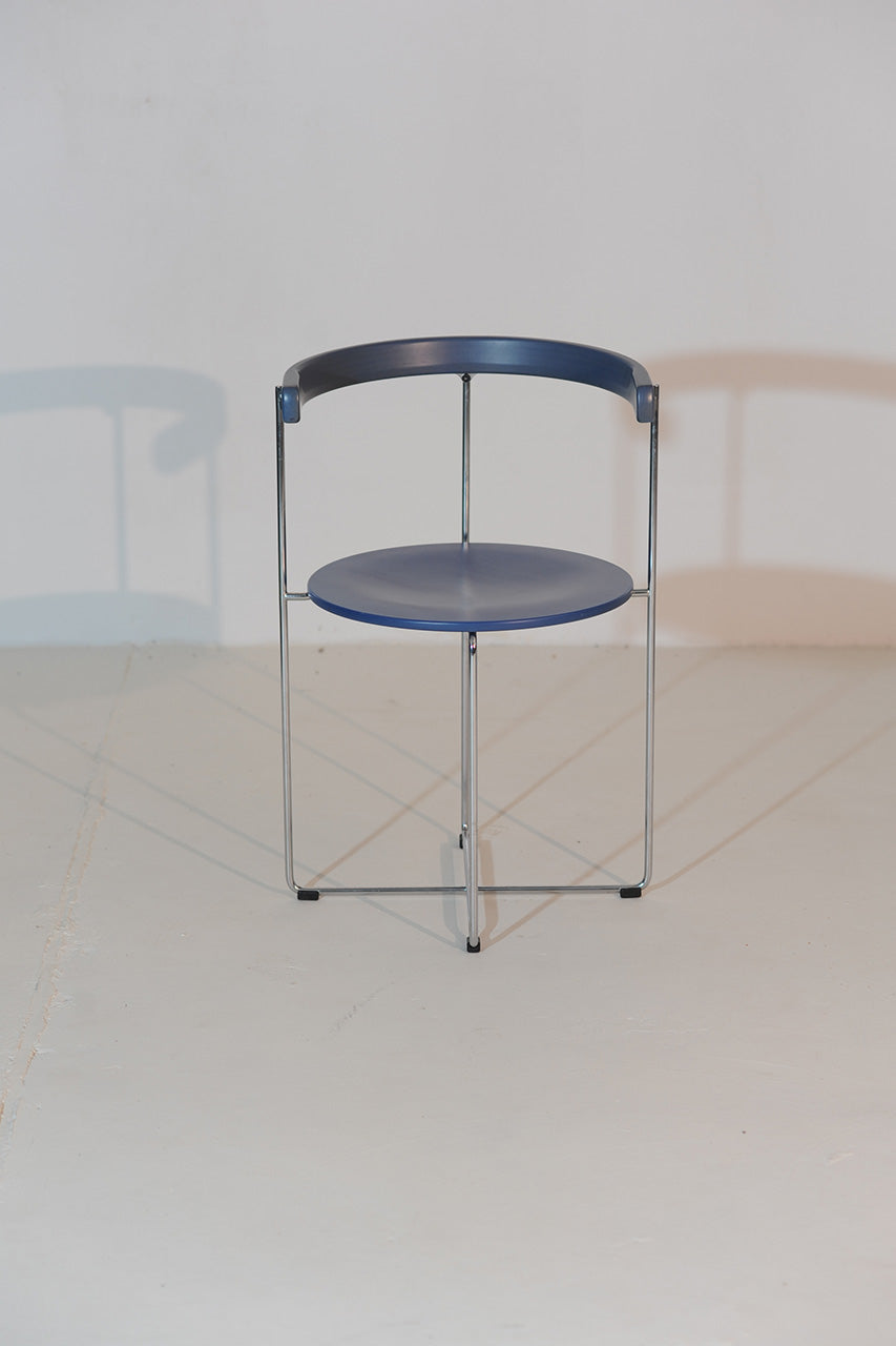 Set of 6 Blue Soley Chairs Valdimar Harðarson for Kusch & Co, 1980s