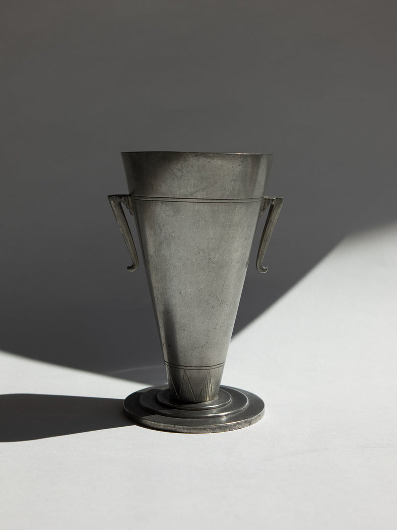 Swedish Grace Pewter Trumpet Vase by Prima Svenskt Tenn, 1930 by Trove Paris | The Oblist