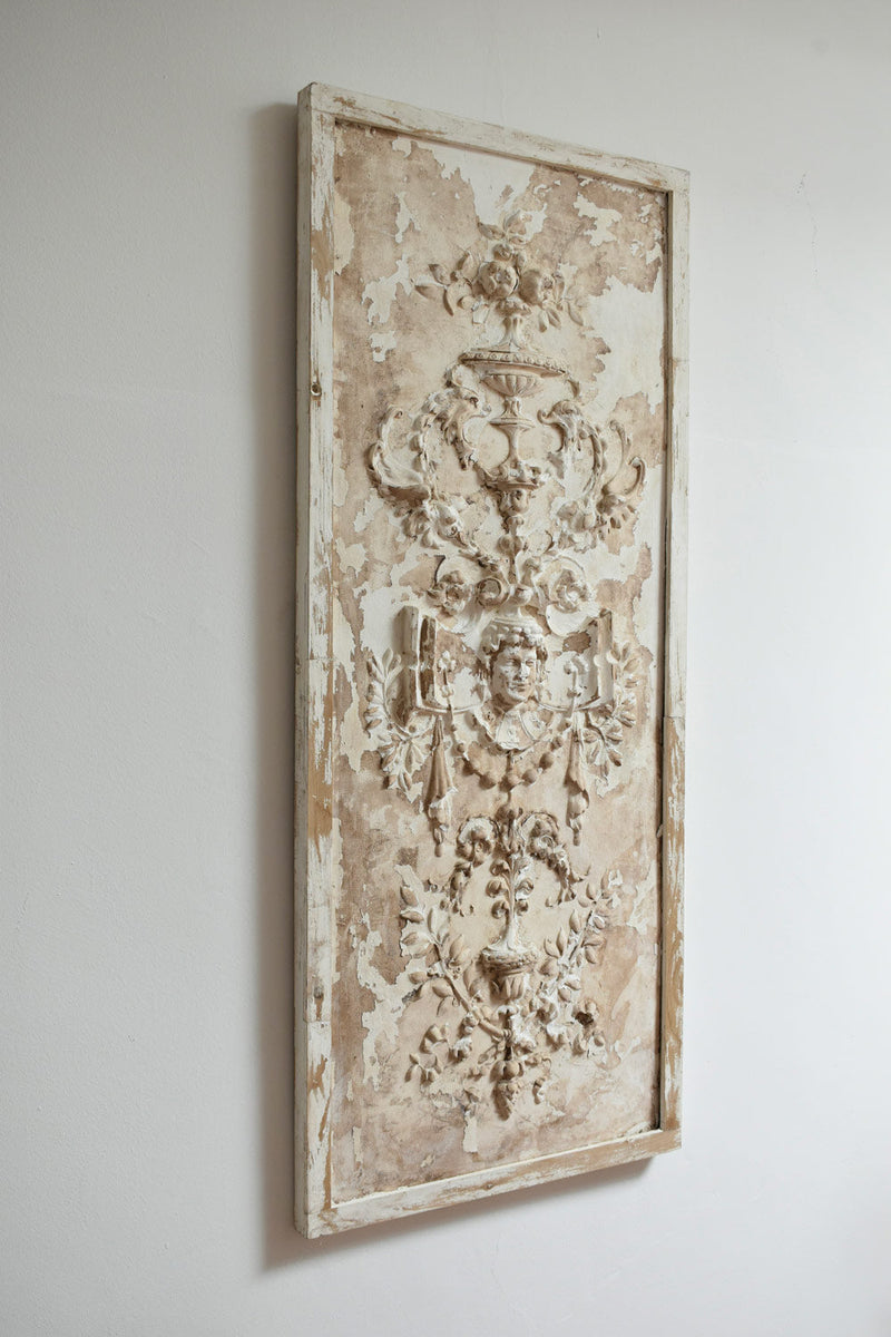 Plaster Stucco and Plaster Low Relief, XIXth c. — close-up of textured white surface on wall
