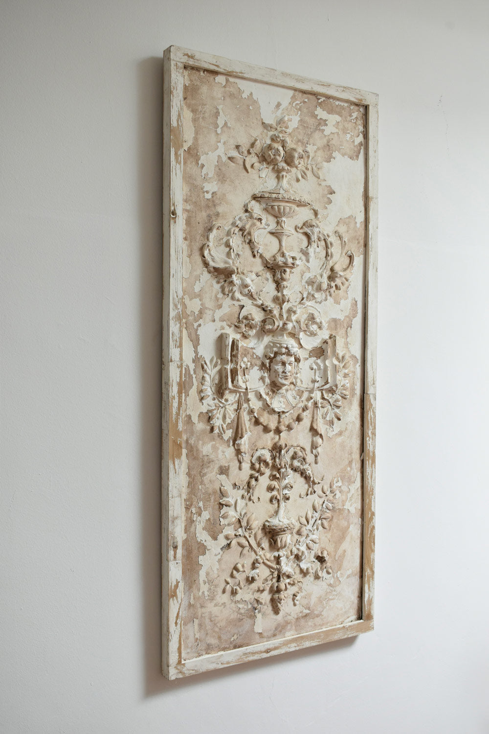 Plaster Stucco and Plaster Low Relief, XIXth c. — close-up of textured white surface on wall