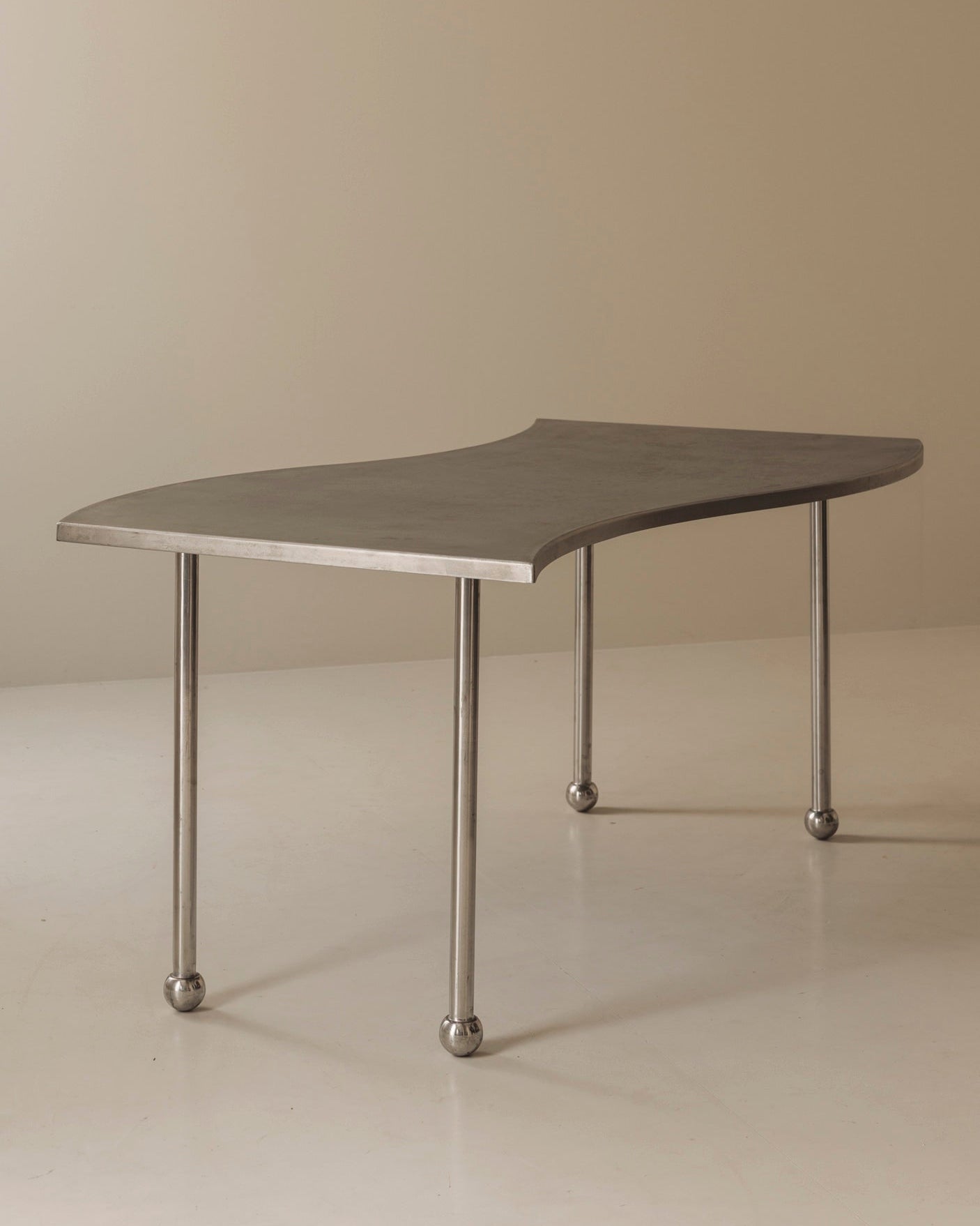 Postmodern Steel Free-Form Dining Table, France 1980s — alternate view
