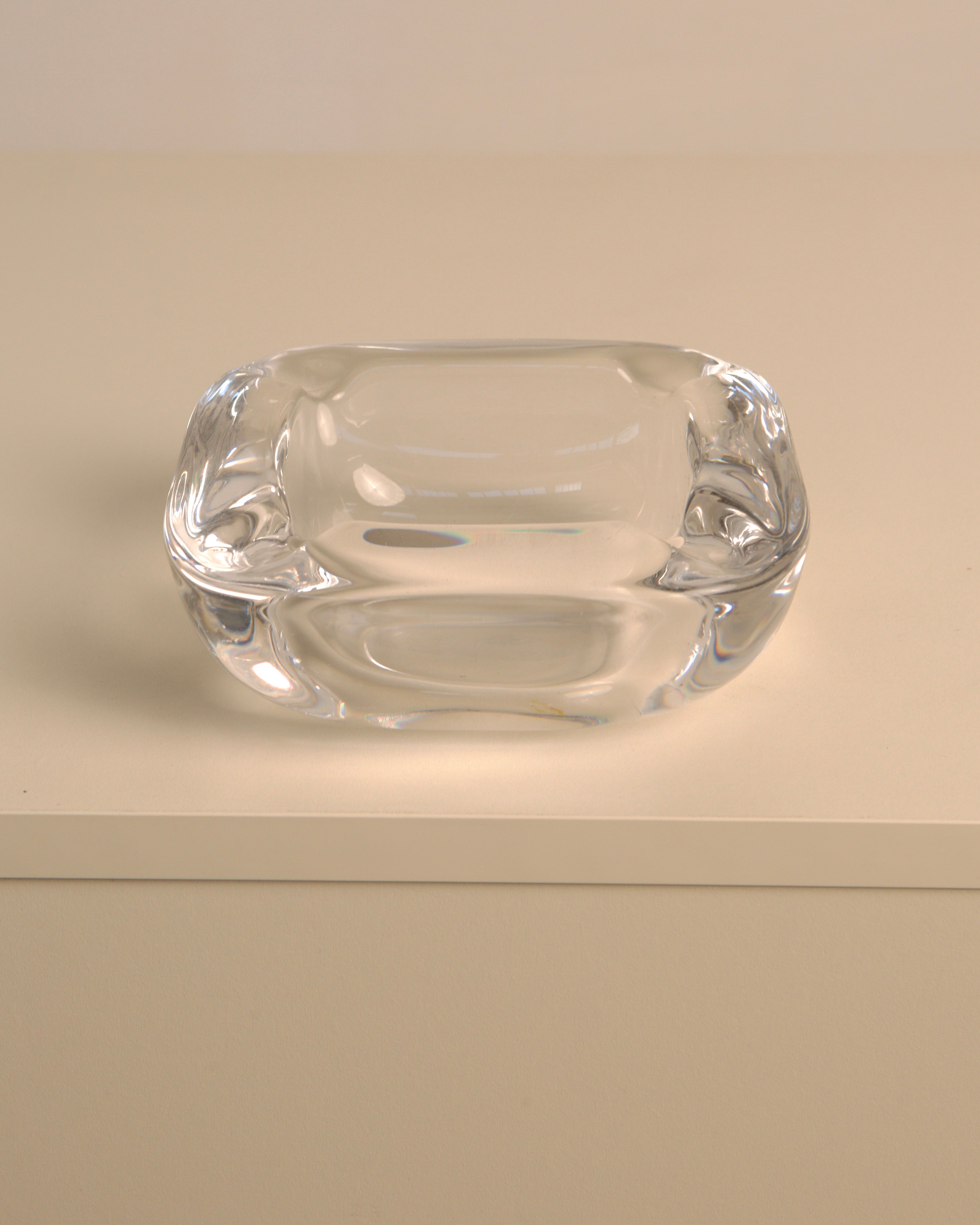 Cendrier Carré Italien en Verre de Murano Années 70