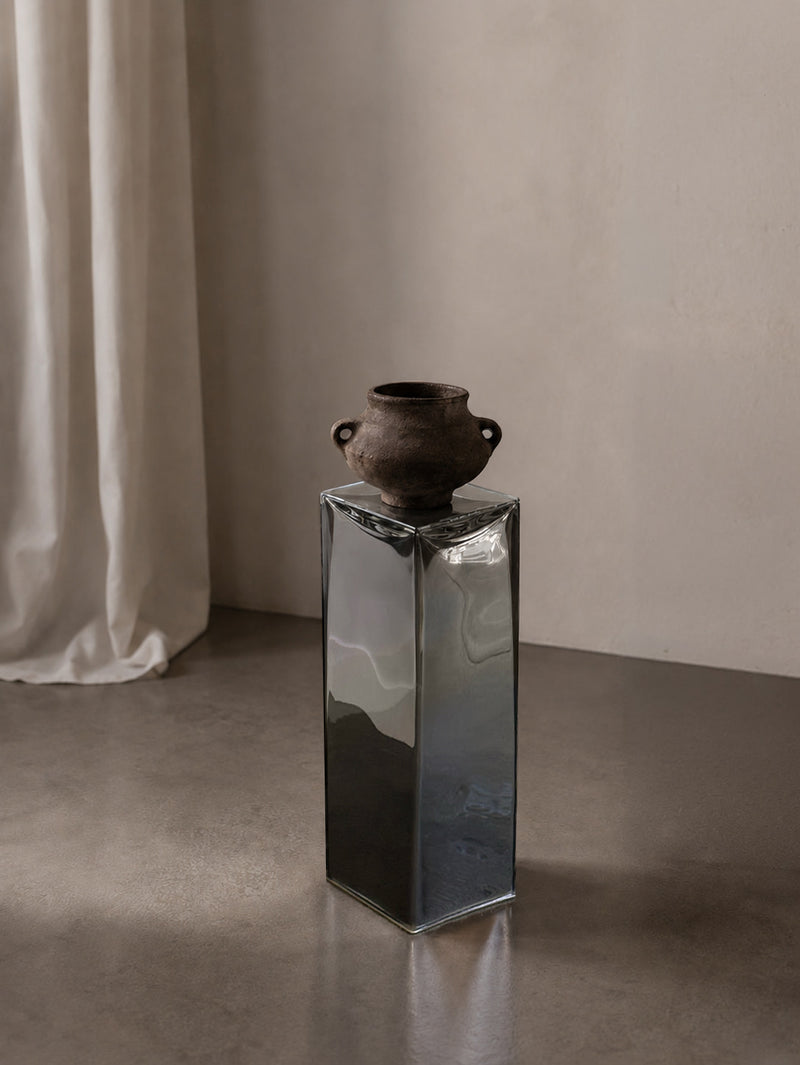'MONOLIT' Glass Pedestal — side angle