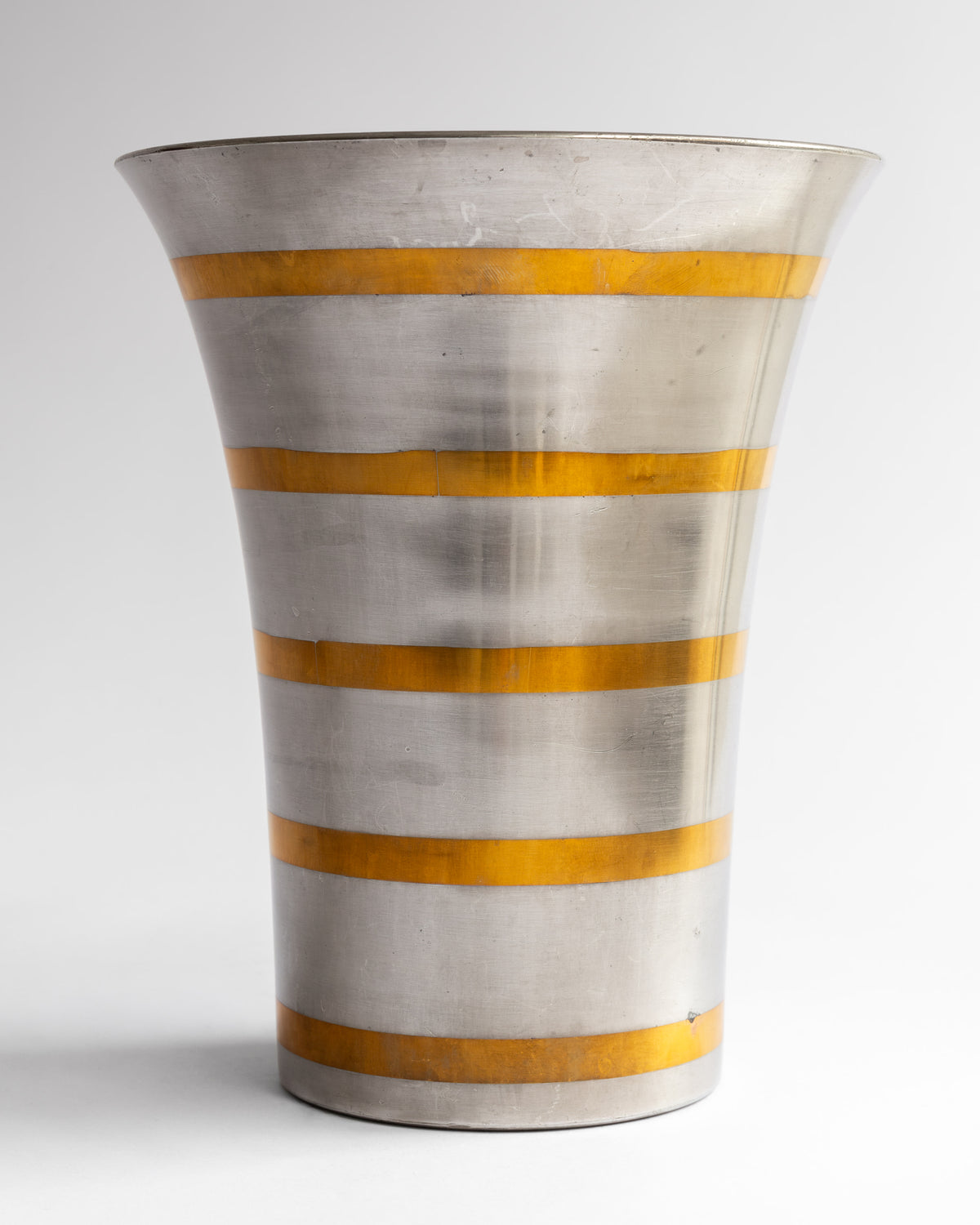 Pewter and Brass Vase by Estrid Ericson for Svenskt Tenn — close-up