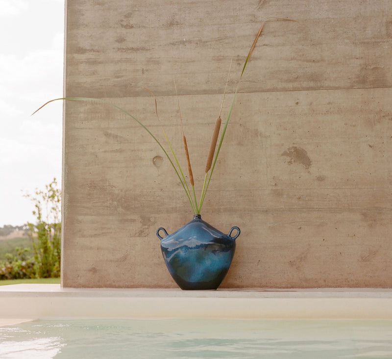 Maria Vessel - Midnight Blue by Project 213A | The Oblist — handcrafted ceramic, deep blue color