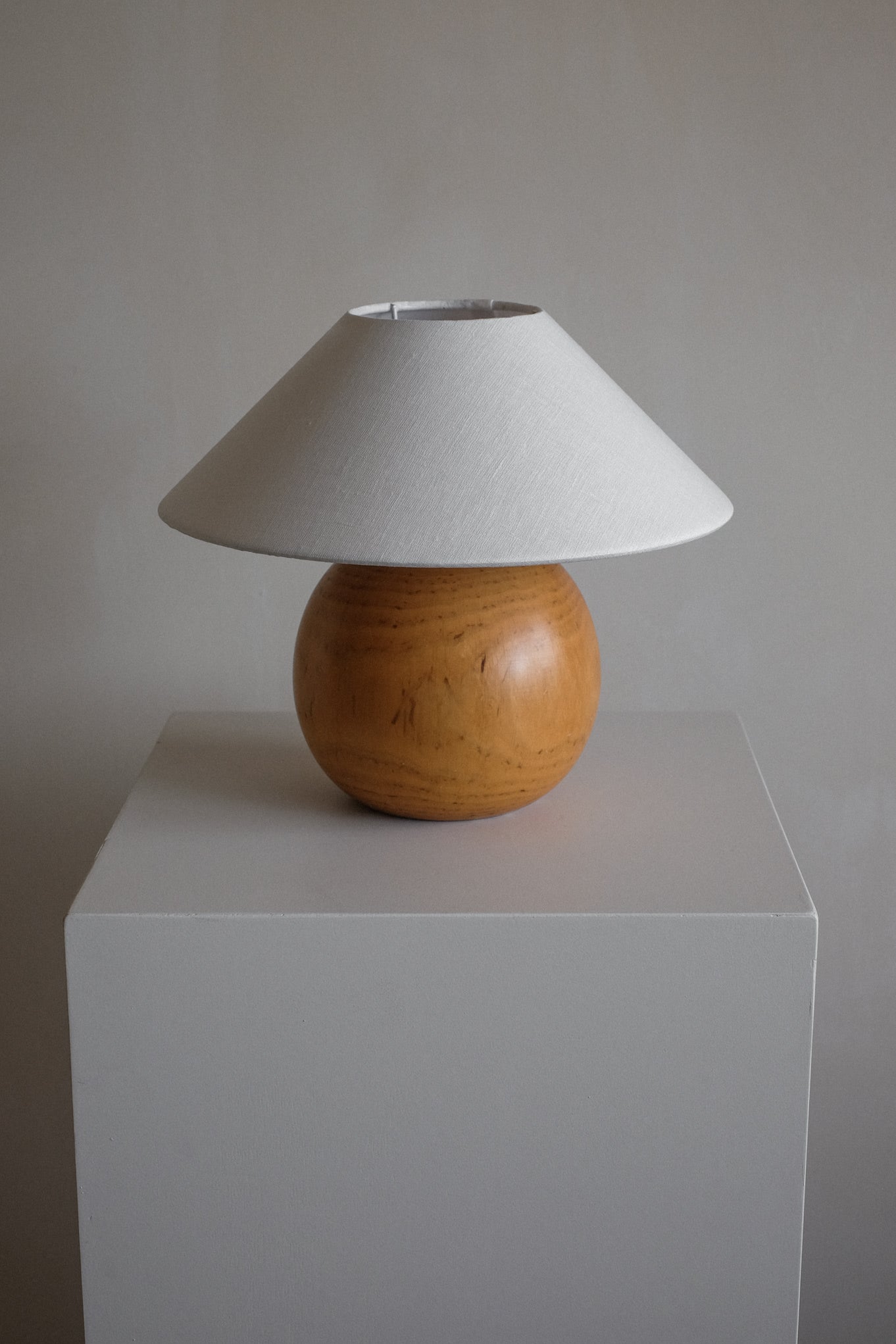 Wooden table lamp — in context