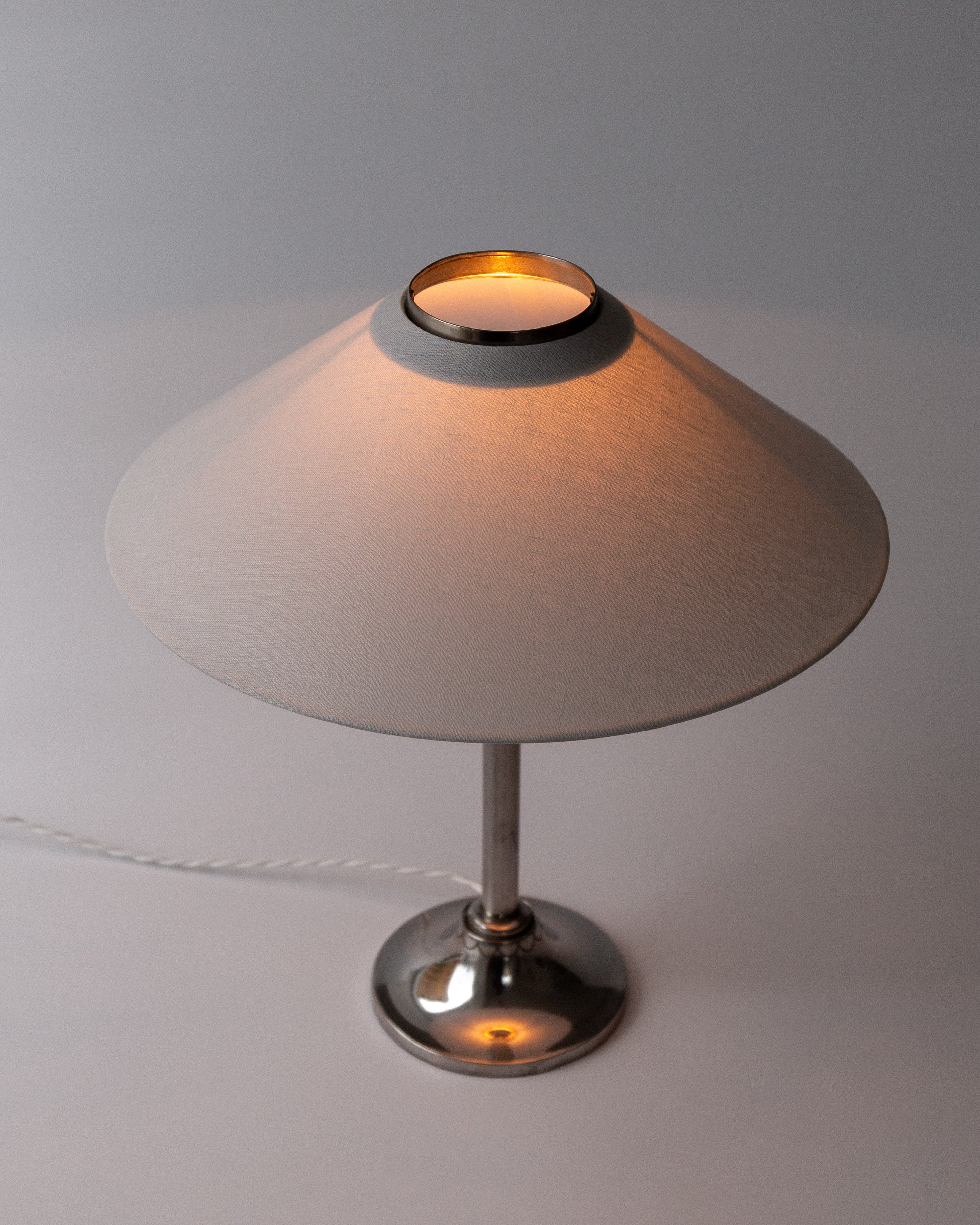 Art Deco Pewter Table Lamp by Celestine Andersson, 1930, Sweden