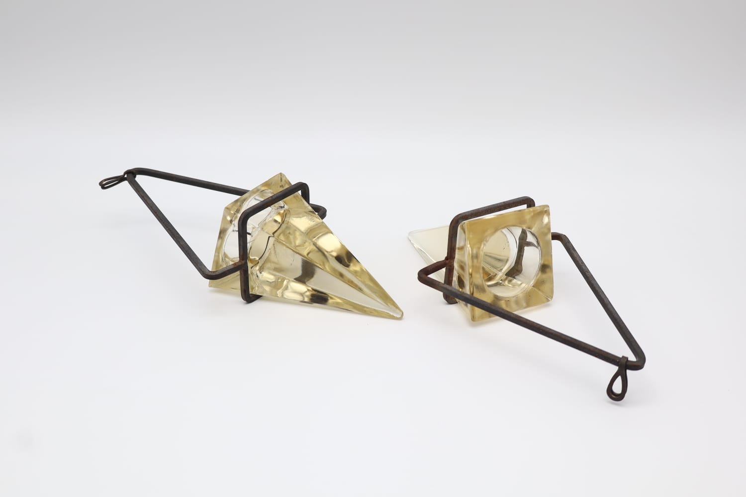 Postmodern Geometric Wall-Mounted Tealight Holders – Set of 2 by Forma Finds | The Oblist
