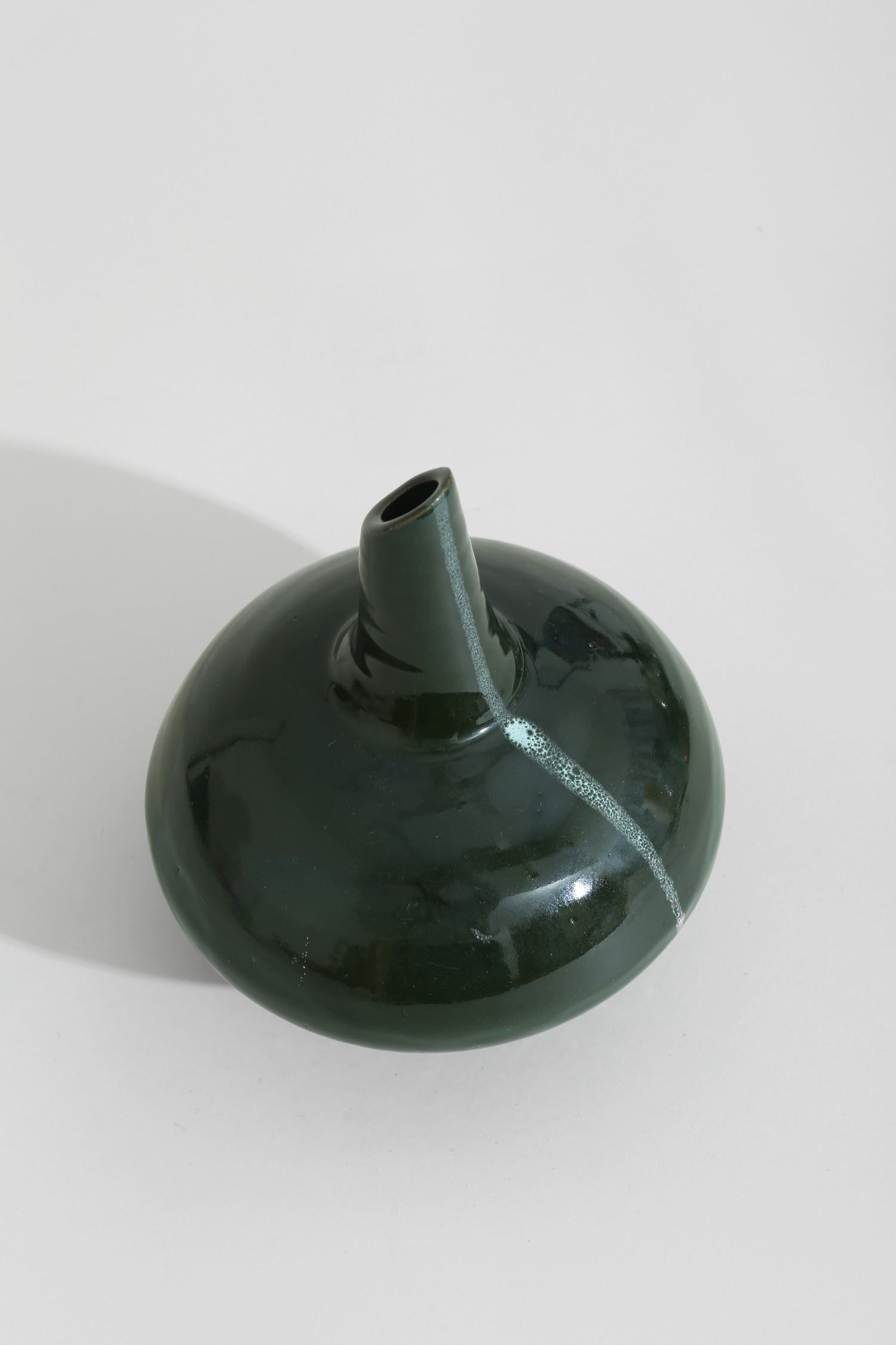 Green Sculptural Pottery — side angle