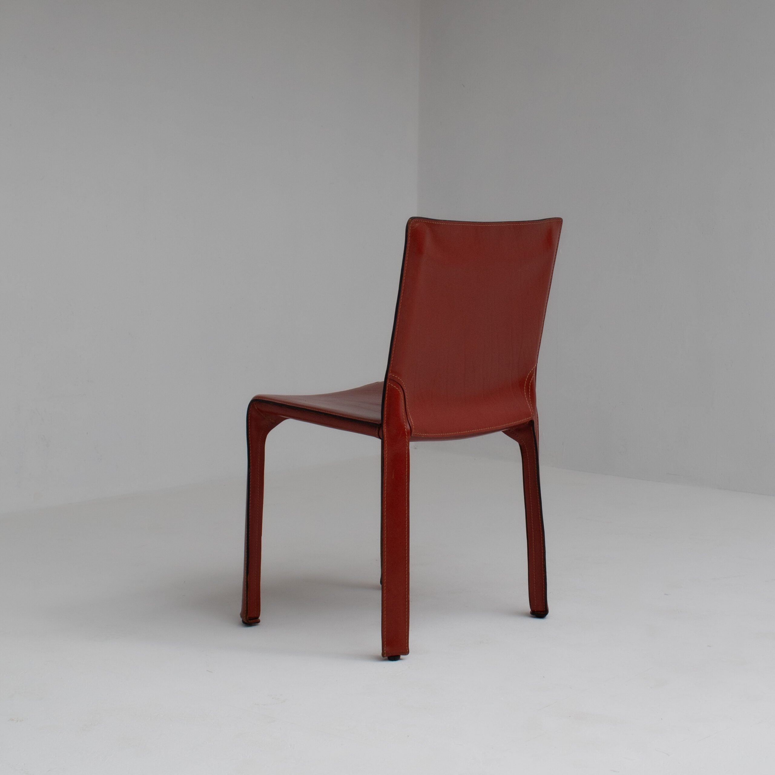Mario Bellini Cab Chairs for Cassina in Red Leather — in context