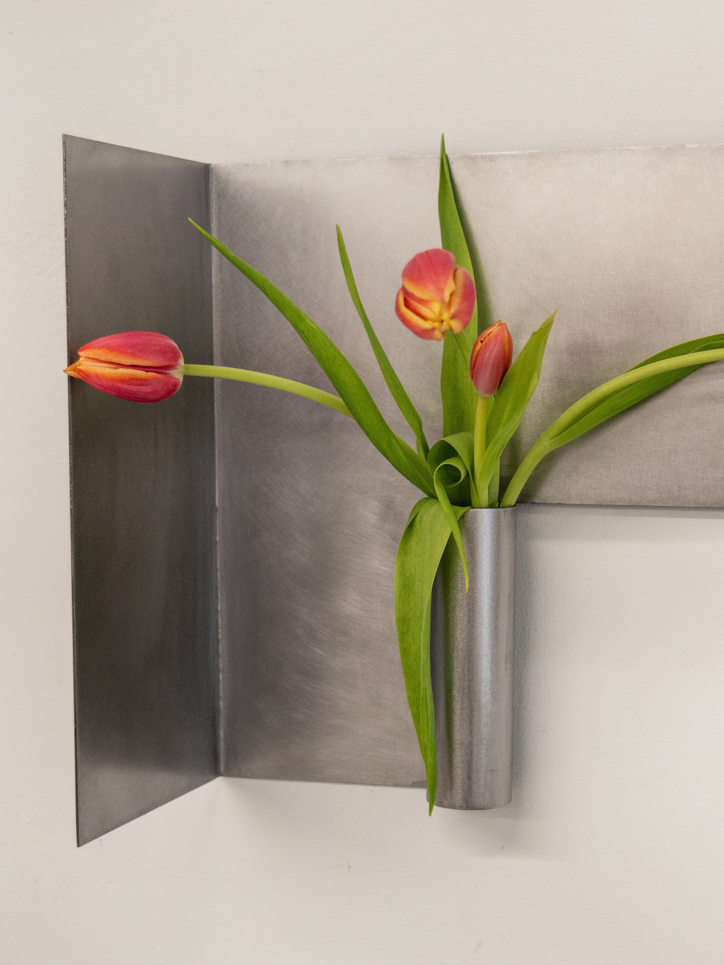 Steel Wall-Mounted Vase_ Corner Angle