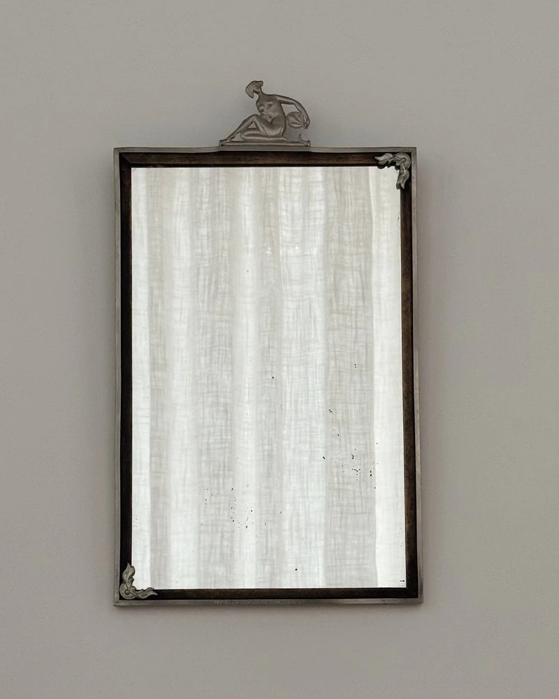 Art Deco Pewter Mirror, 1920/30s by Galerie Storm | The Oblist — pewter frame, vintage design