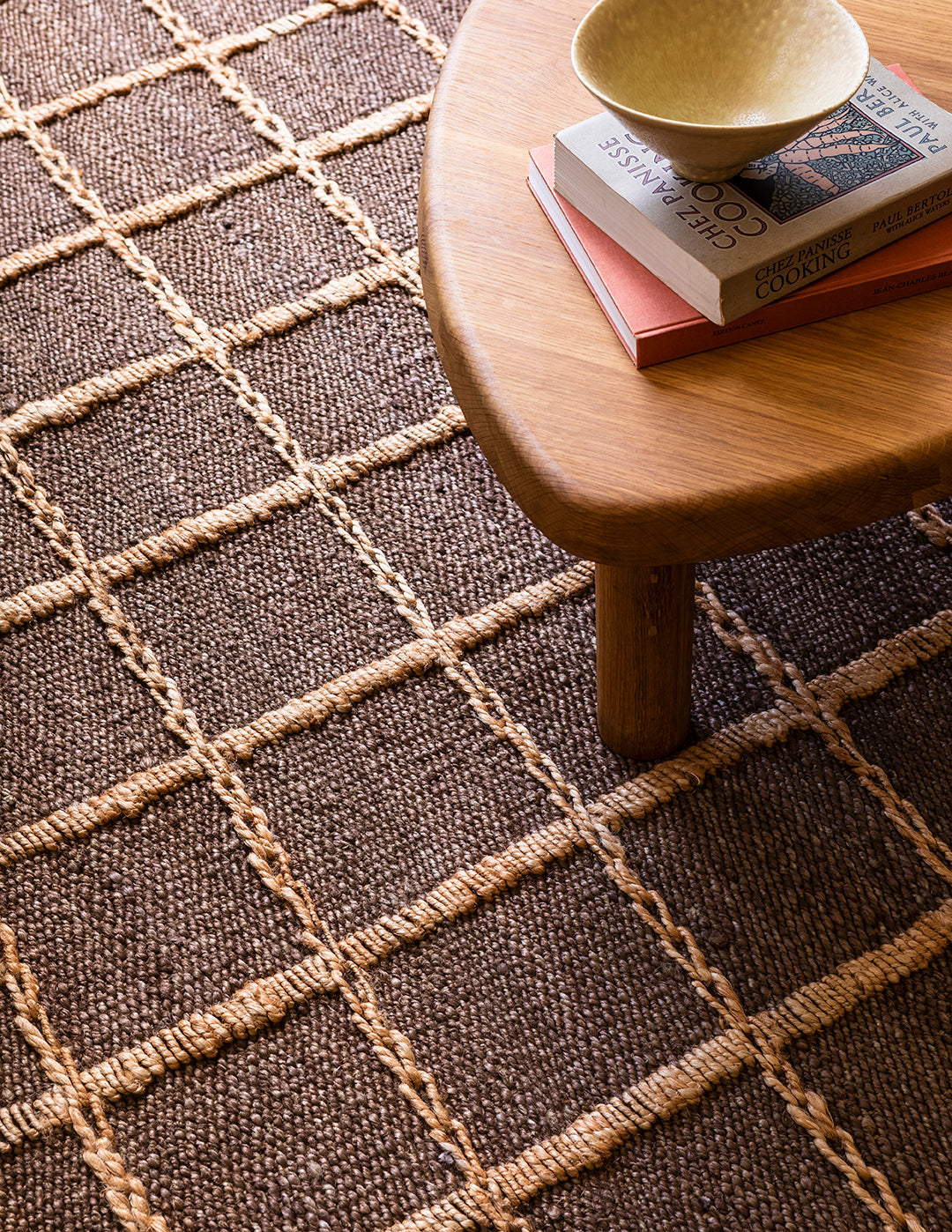 'Strata' Braided Jute Rug, Brown — in context
