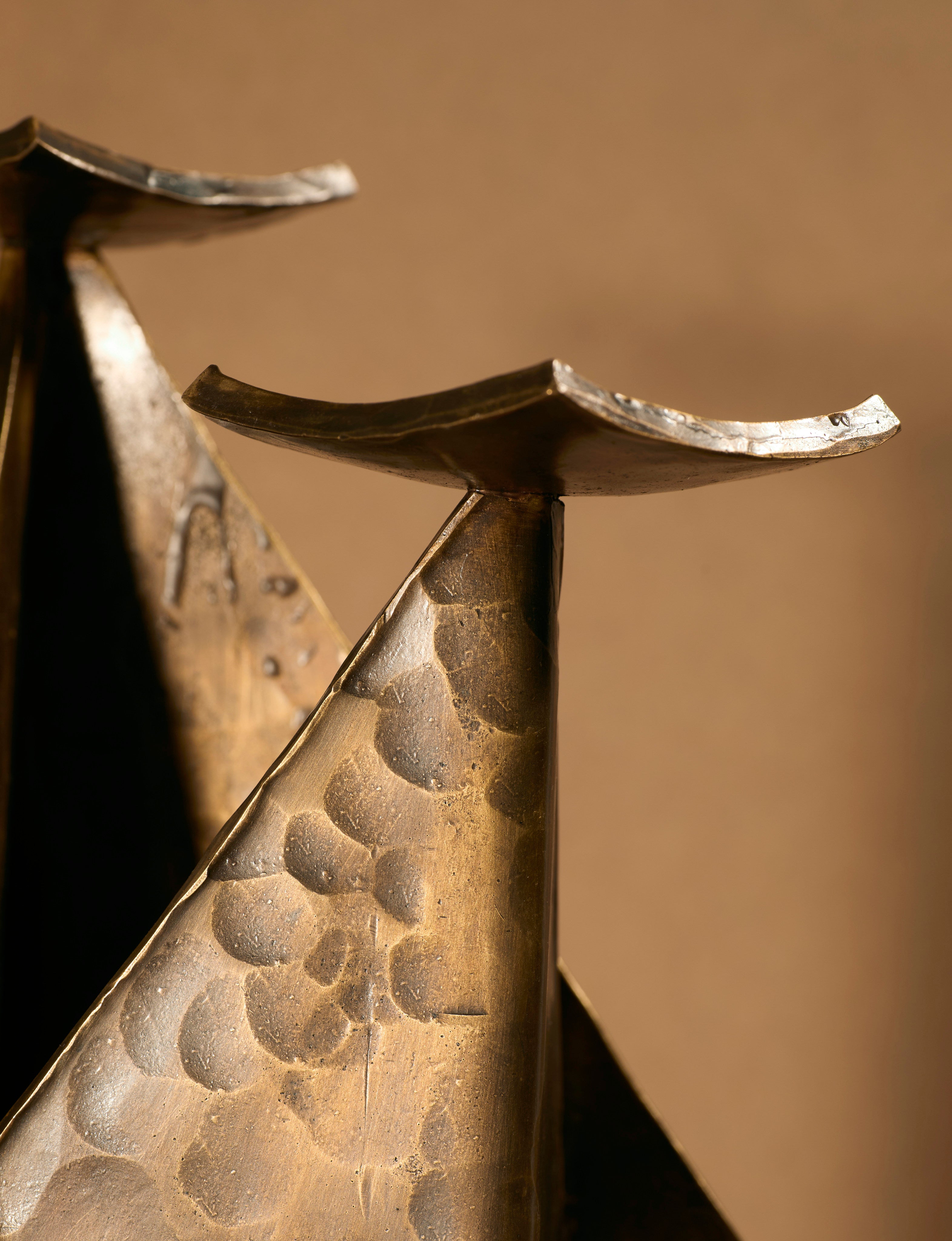Vintage Candle Holder in Bronze - Artisanal Collection — in context