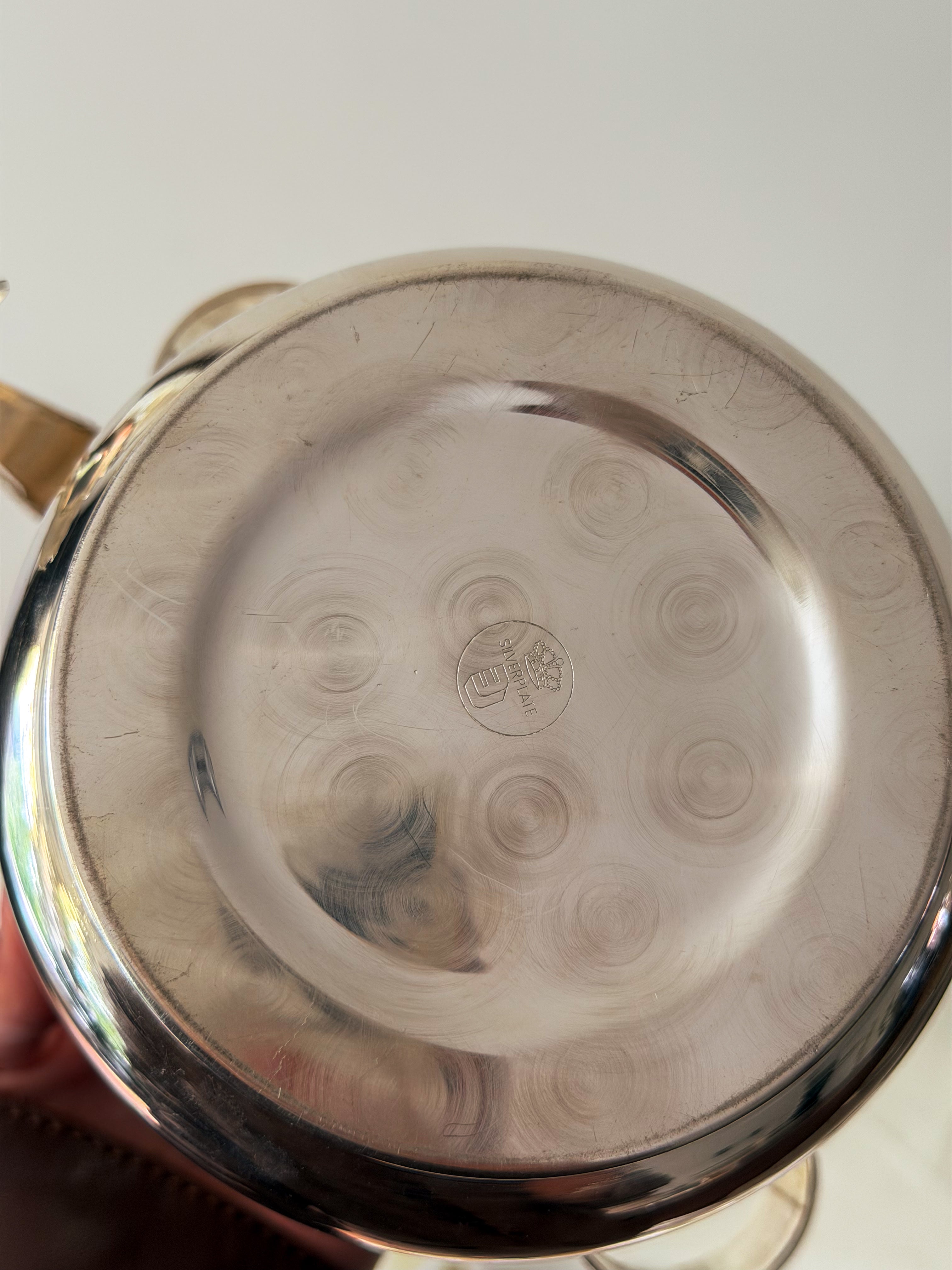 Vintage Italian silverplated ice bucket  — lifestyle setting